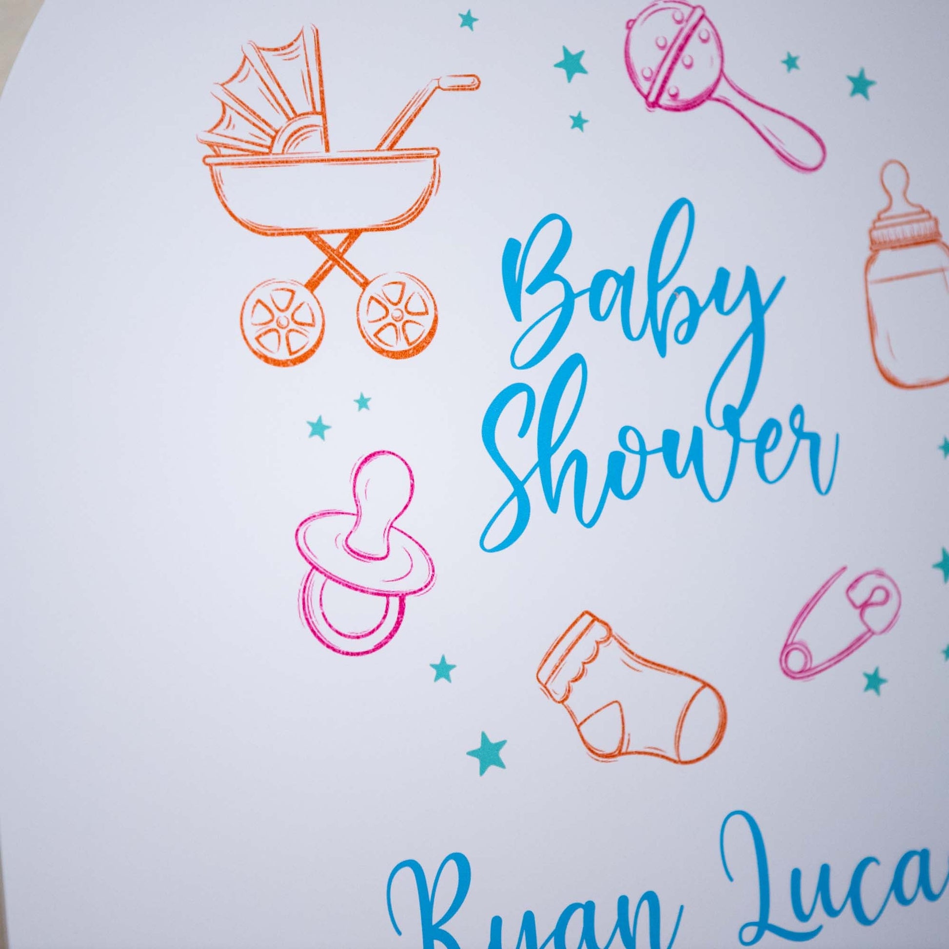 Custom Foam Board Display - Personalised Baby Shower Welcome Sign - Personalised welcome sign - Younique Gifts Melbourne