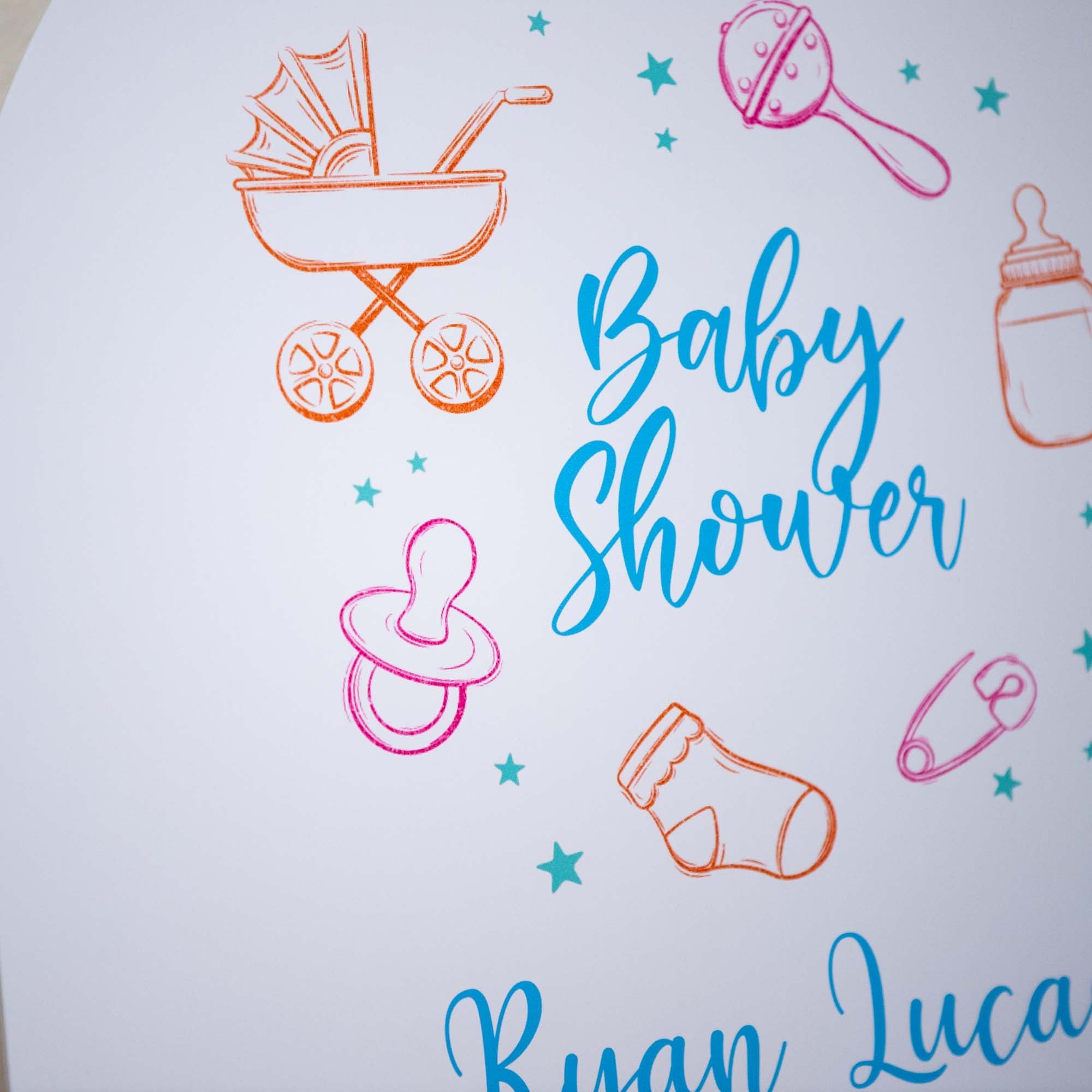 Custom Foam Board Display - Personalised Baby Shower Welcome Sign - Personalised welcome sign - Younique Gifts Melbourne