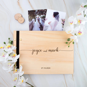 Custom Wedding Guest Book AU – Personalised & Engraved in Australia - Personalised Guest book - Younique Gifts Melbourne