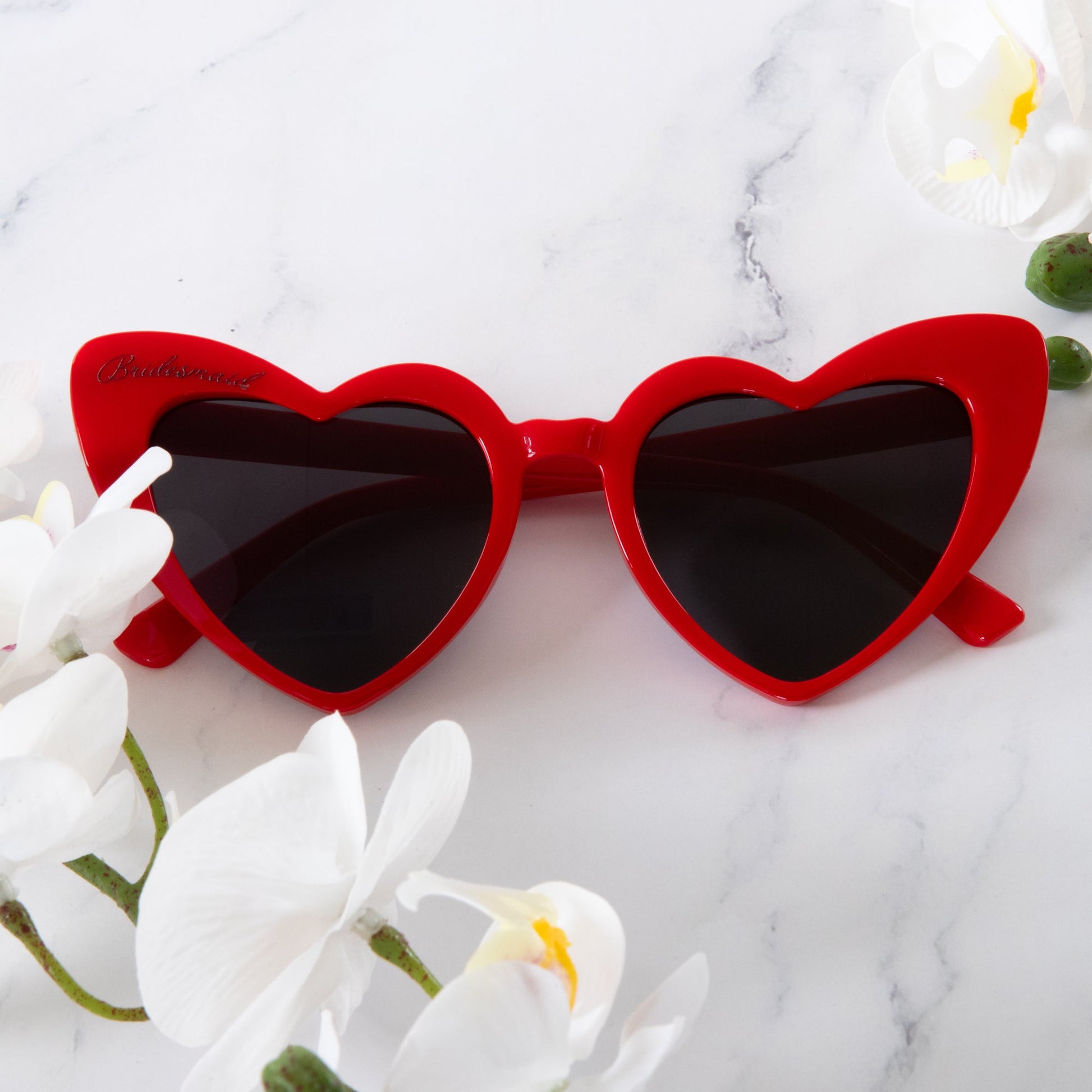 Customised Funky Sunglasses with Love Heart Shaped for Bridesmaid Party,Bachelorette party, Hens Party - Personalised wedding gift - Younique Gifts Melbourne