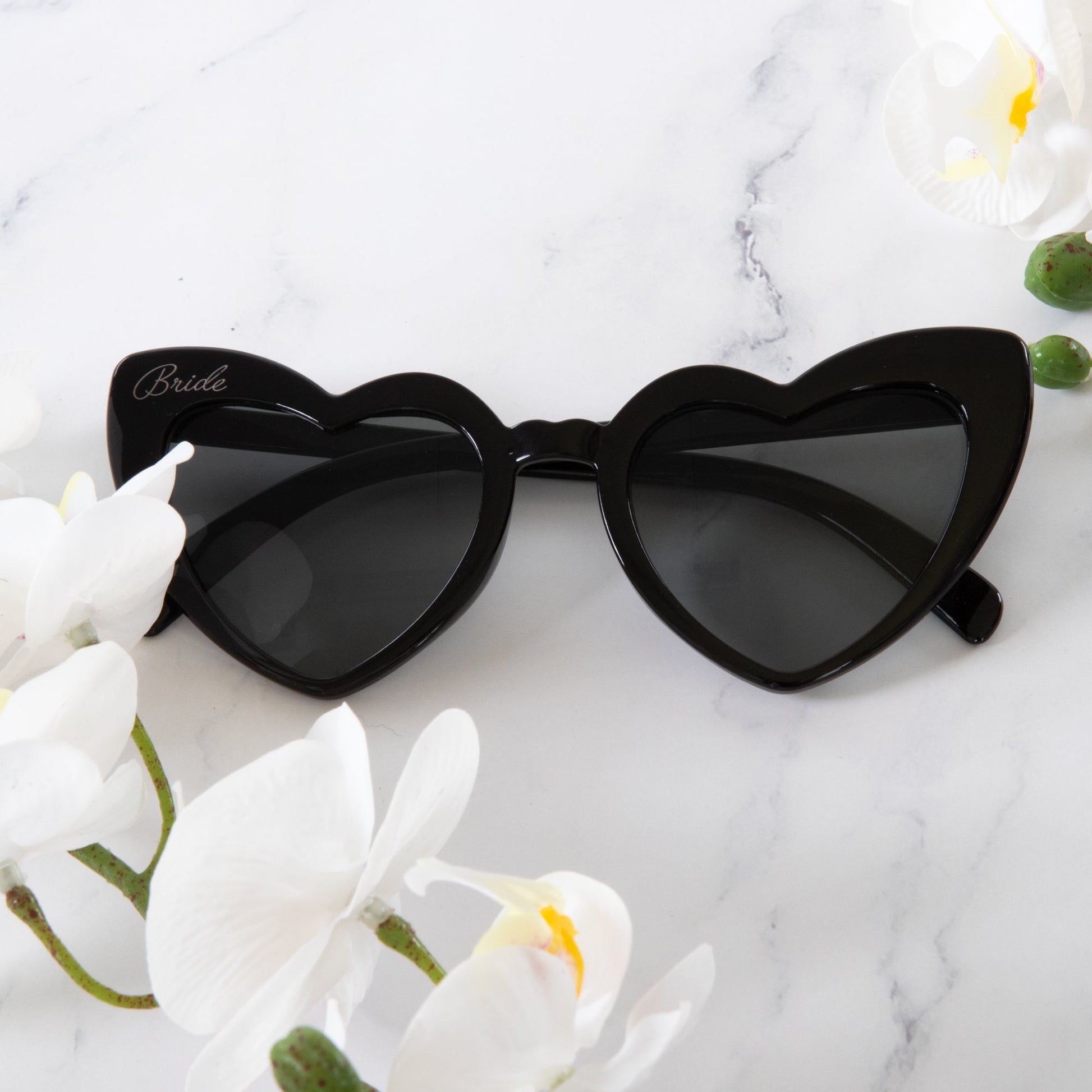 Customised Funky Sunglasses with Love Heart Shaped for Bridesmaid Party,Bachelorette party, Hens Party - Personalised wedding gift - Younique Gifts Melbourne