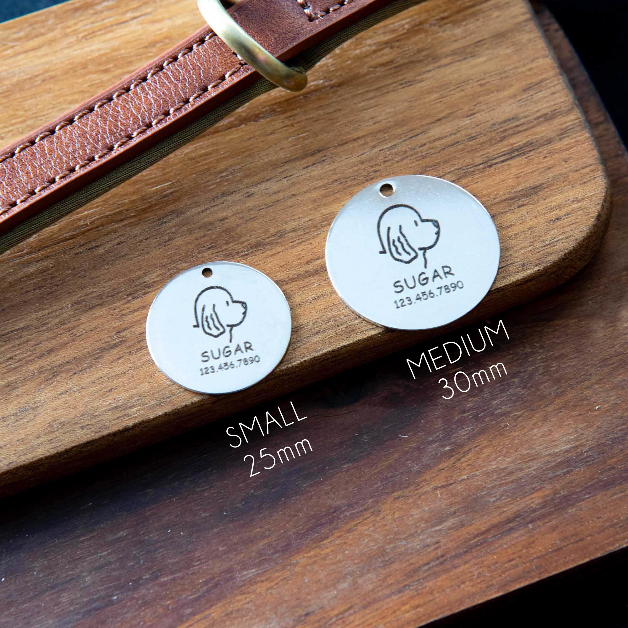 Personalized Stainless Steel Dog Tag, Custom Pet ID
