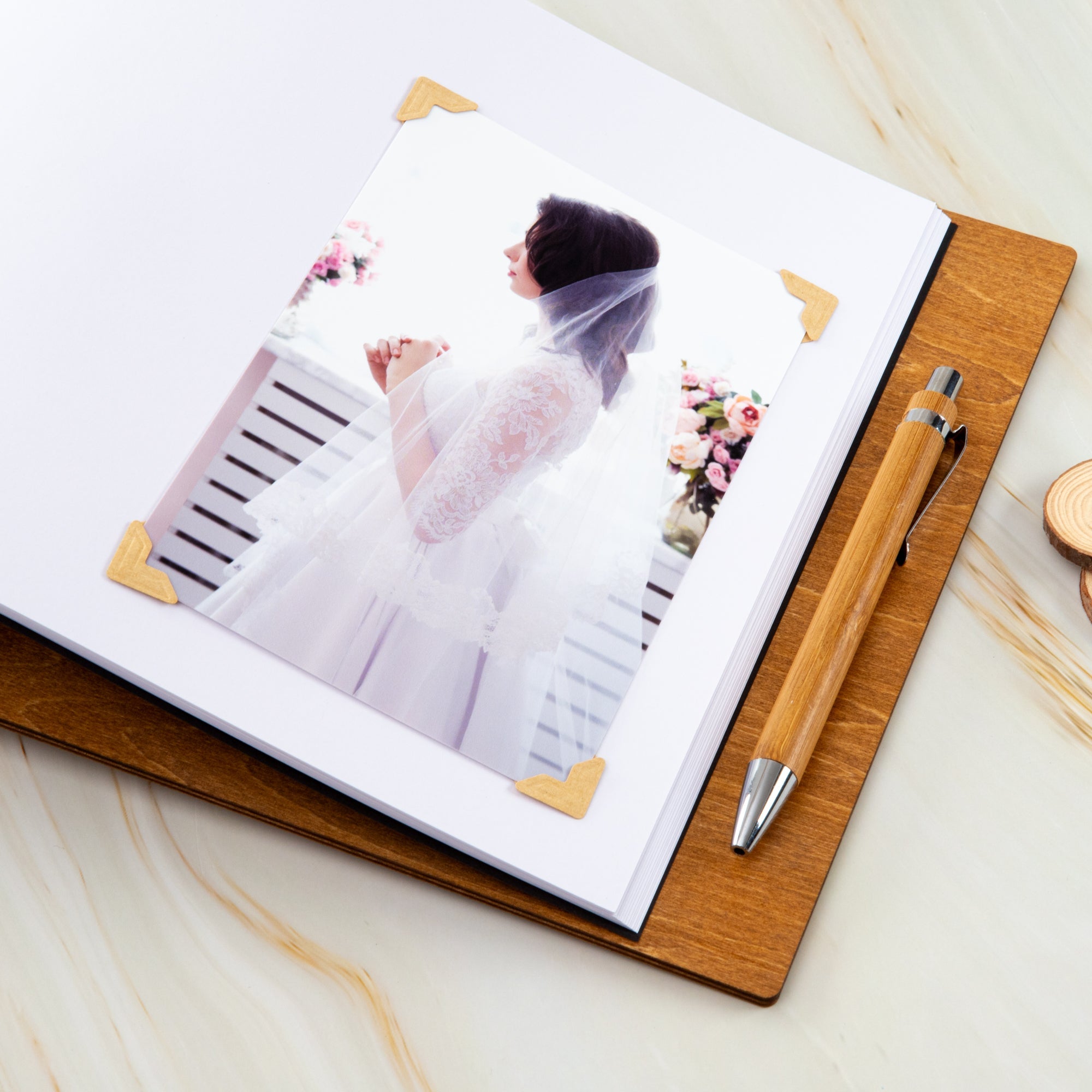 Engraved Wedding Guest Book – Custom Names & Date, Lasting Keepsake - Personalised Guest book - Younique Gifts Melbourne