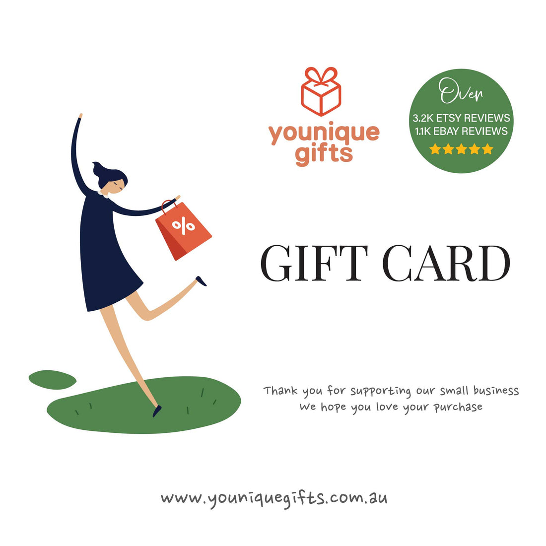 Gift Card - Personalised etc - Younique Gifts Melbourne