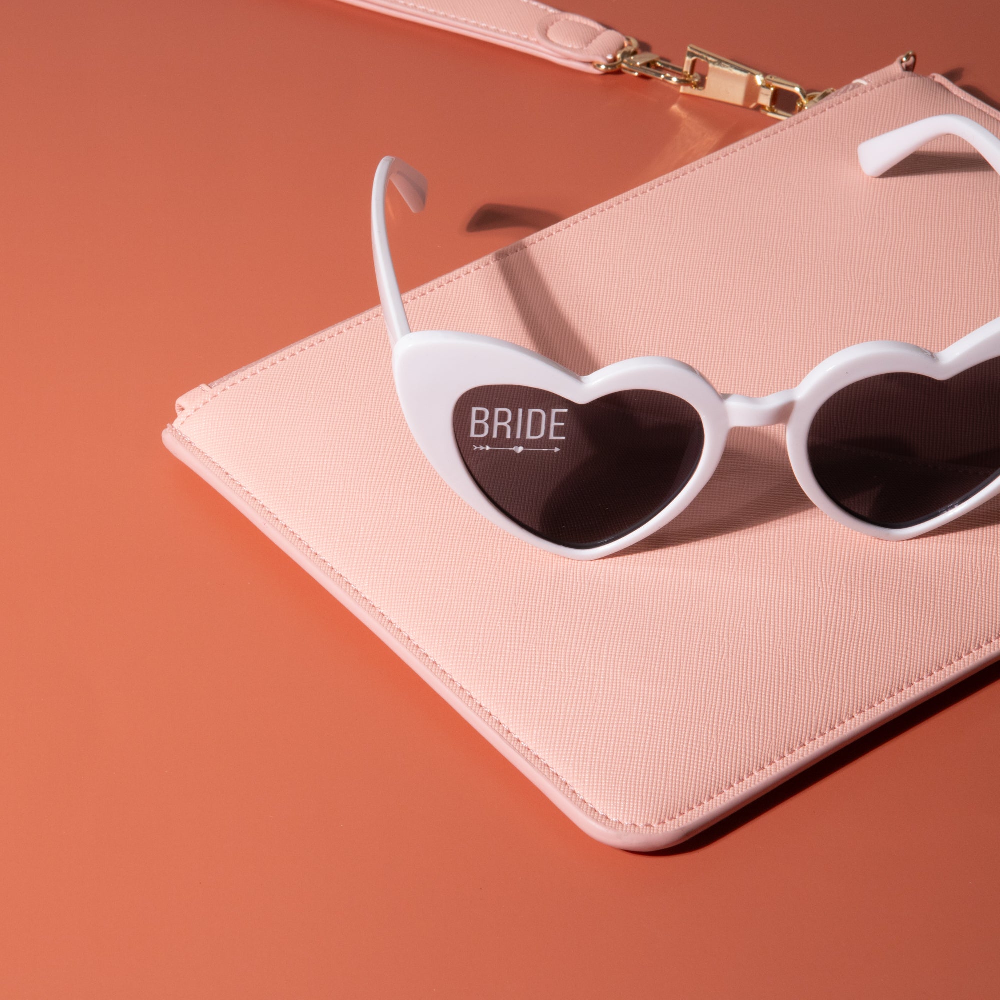 Personalised heart shaped sunglasses for Wedding photo