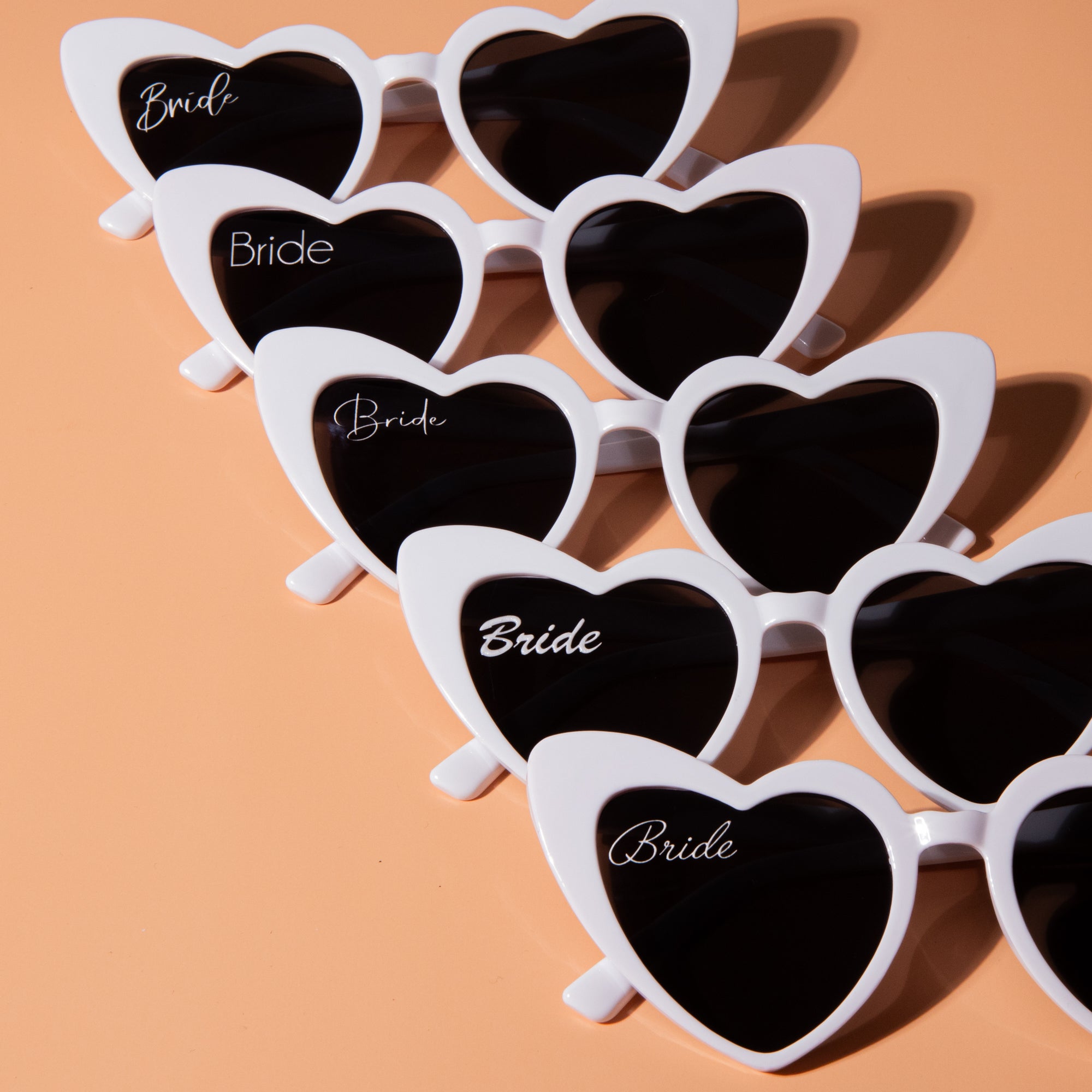 Personalised heart shaped sunglasses, Hen party