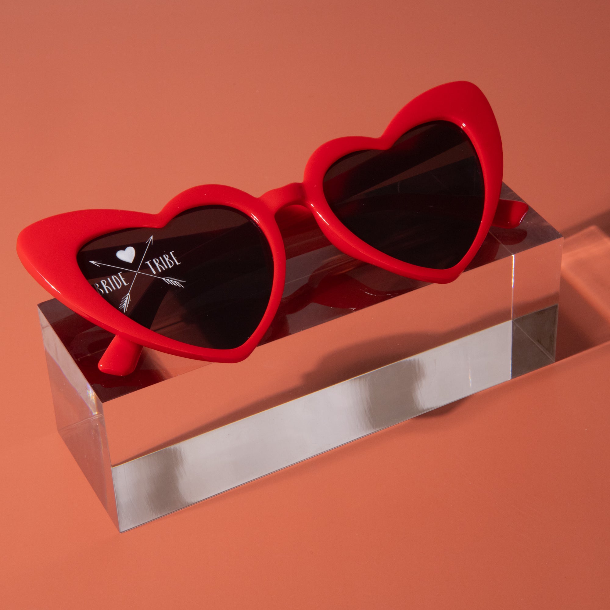 Personalised heart shaped sunglasses for Wedding photo
