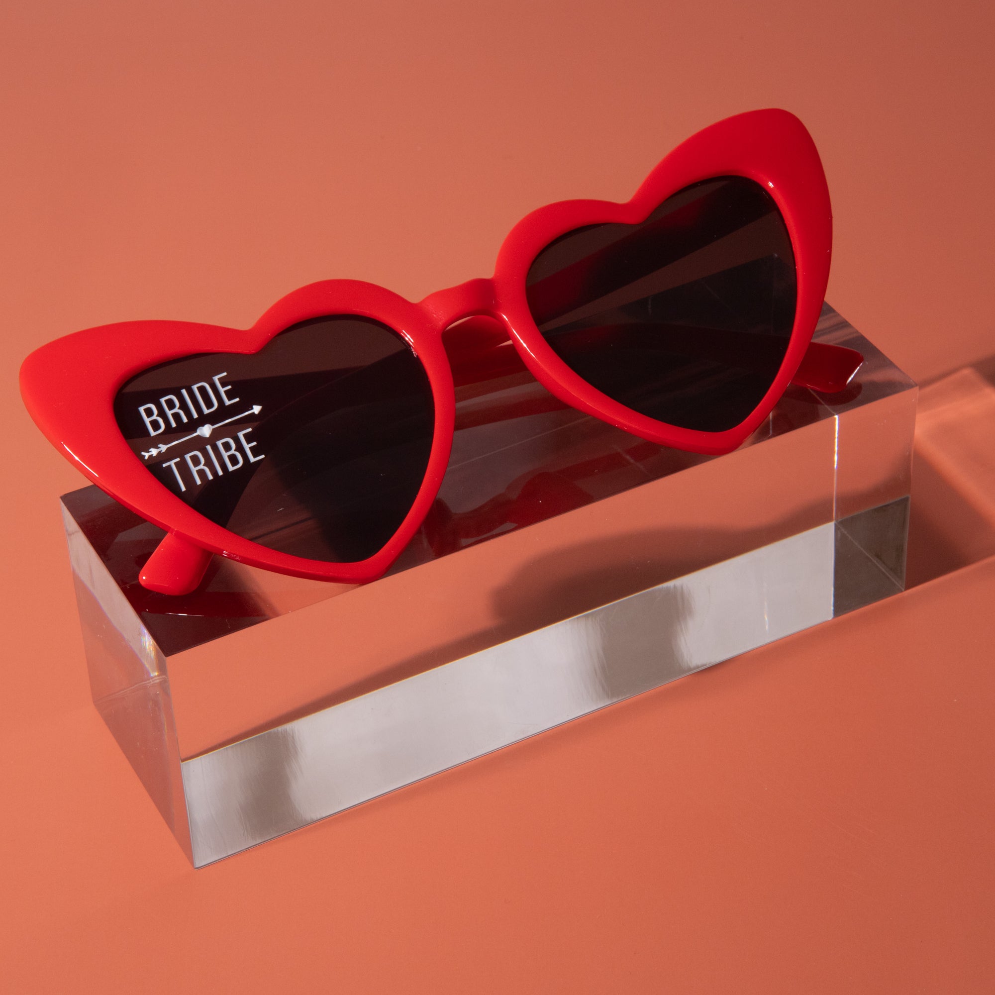 Personalised heart shaped sunglasses for Wedding photo