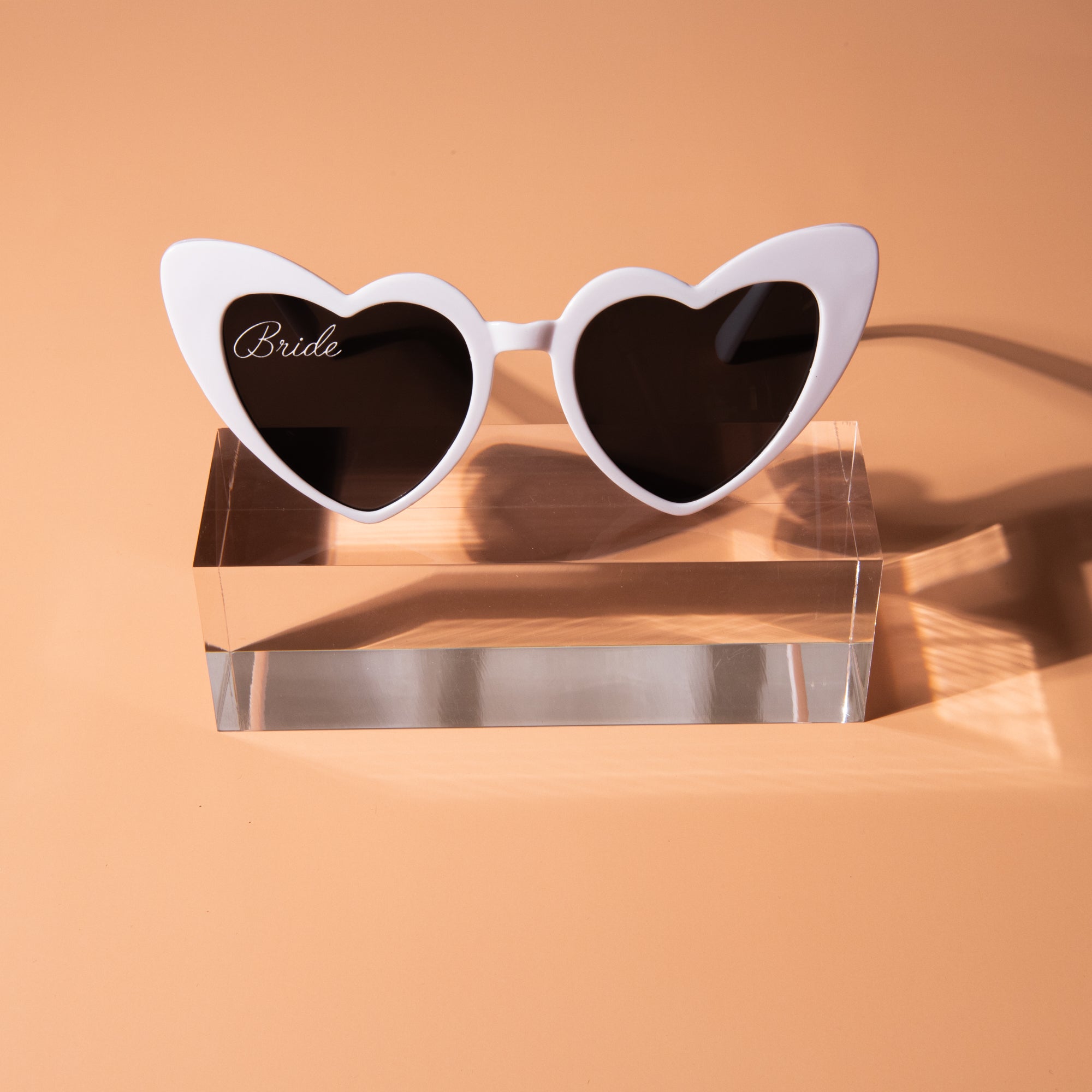Personalised heart shaped sunglasses, Hen party