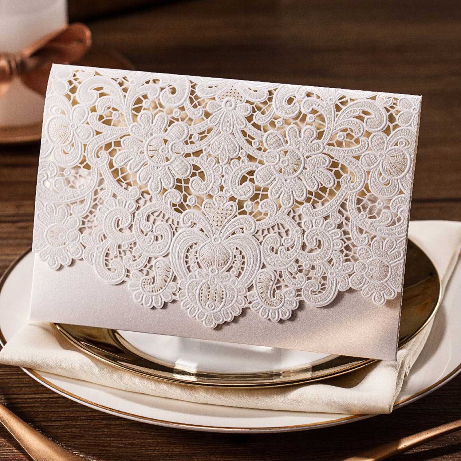 Laser Cut Wedding Invitations - CW073 - Personalised Invitations - Younique Gifts Melbourne