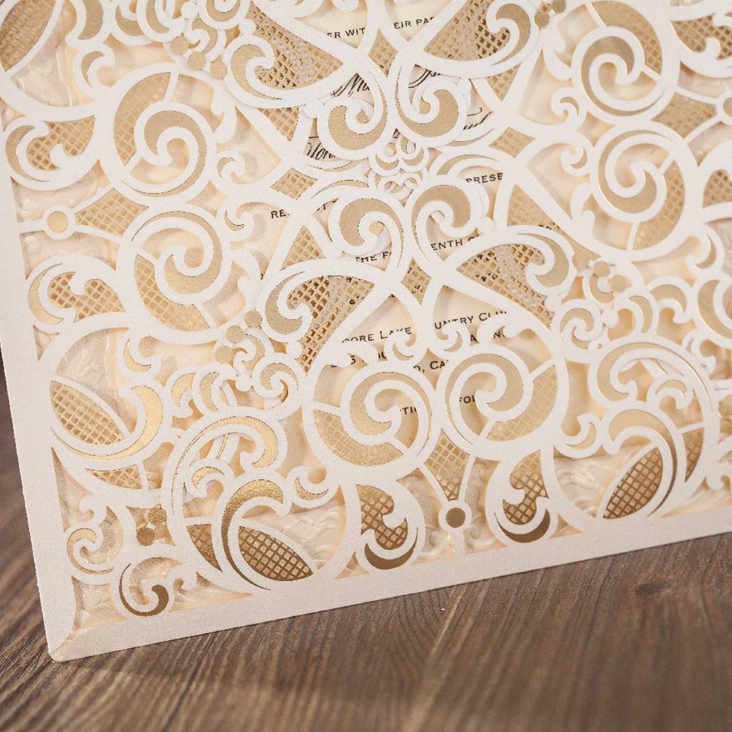 Laser cut wedding invitations - CW6109 - Personalised Invitations - Younique Gifts Melbourne