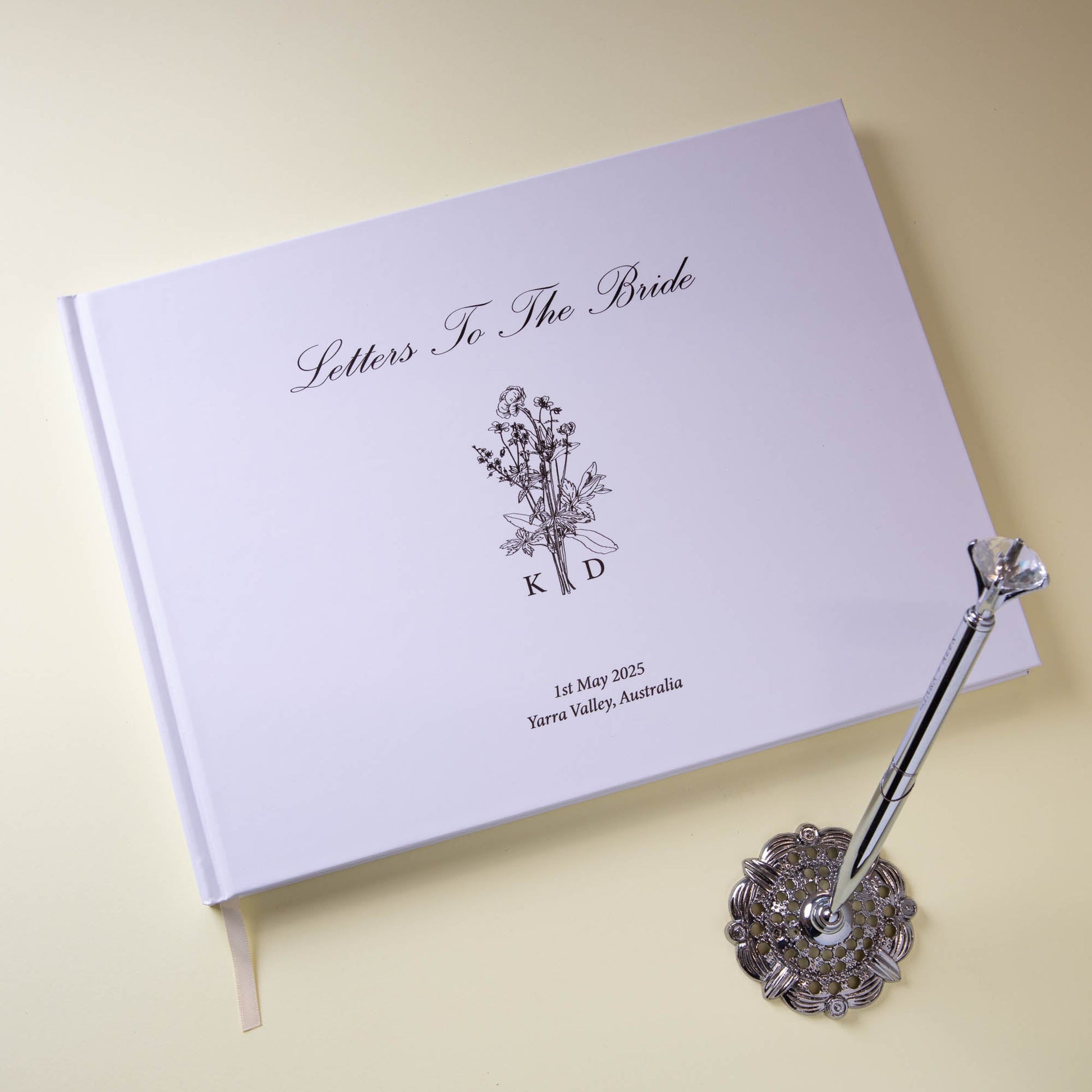 Letters to the bride, Guestbook - Personalised Guest book - Younique Gifts Melbourne