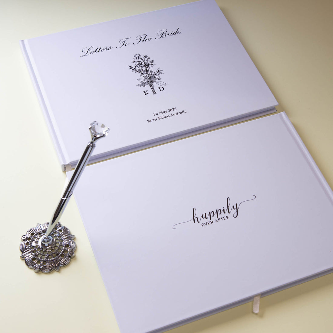 Letters to the bride, Guestbook - Personalised Guest book - Younique Gifts Melbourne