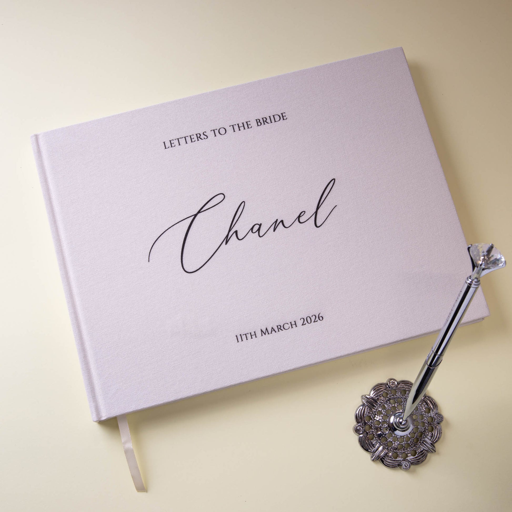 Letters to the bride, Linen Cover Guestbook - Younique Gifts