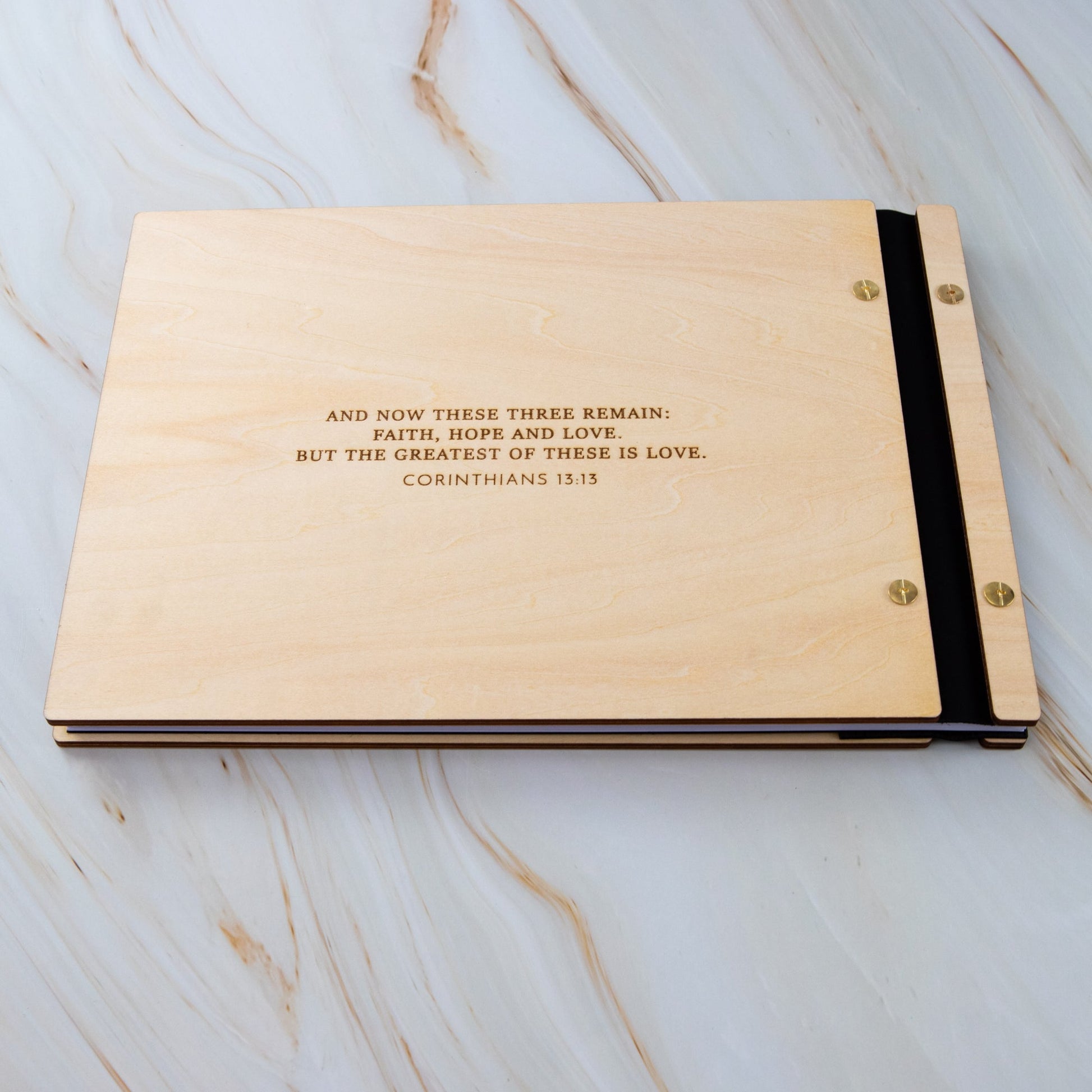 Luxury Personalised Wedding Guest Book – Premium Wood & Custom Engrave - Personalised Guest book - Younique Gifts Melbourne