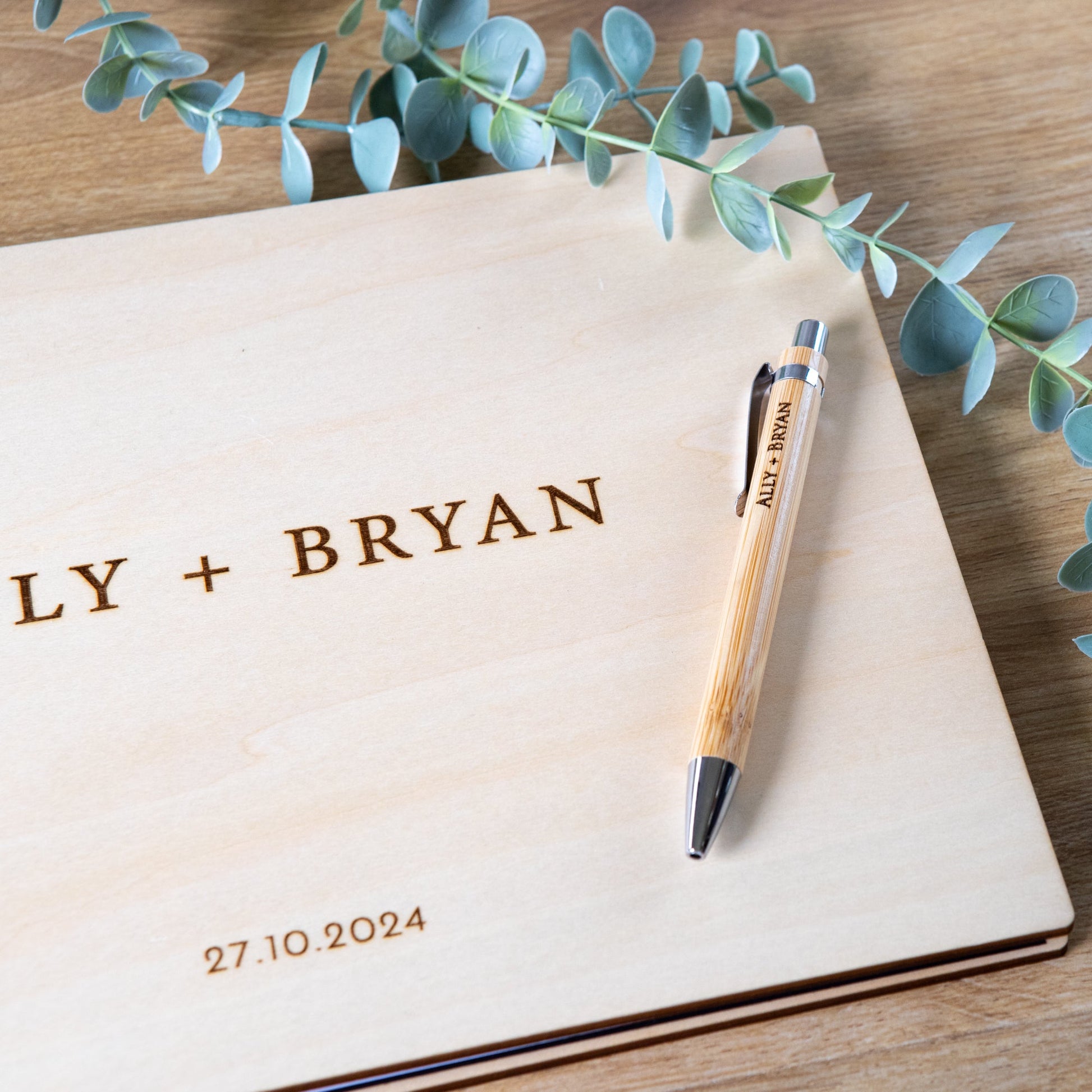 Minimalist Wedding Guest Book – Personalised for Your Special Day - Personalised Guest book - Younique Gifts Melbourne