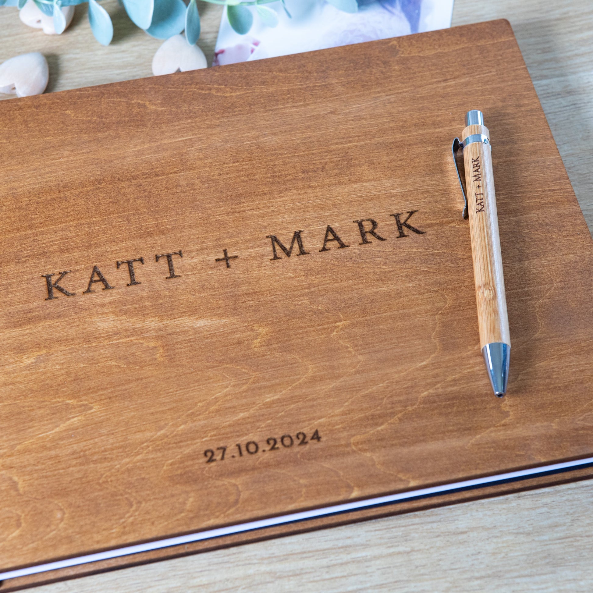 Modern Personalised Wedding Guest Book – Timeless Wedding Keepsake - Personalised Guest book - Younique Gifts Melbourne