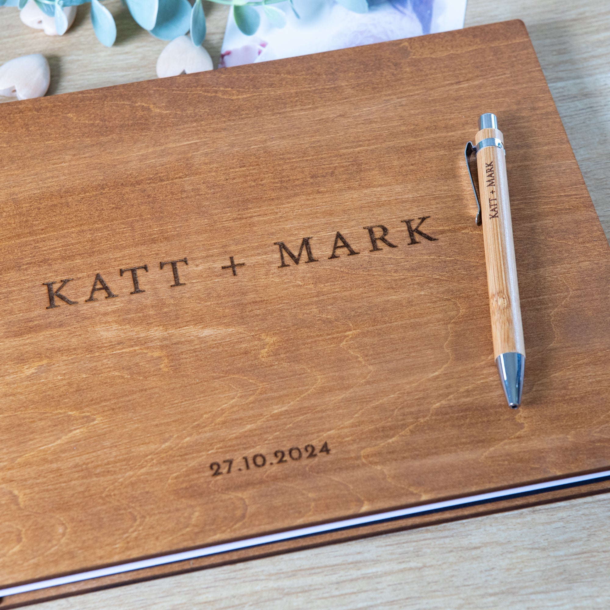 Modern Personalised Wedding Guest Book – Timeless Wedding Keepsake - Personalised Guest book - Younique Gifts Melbourne