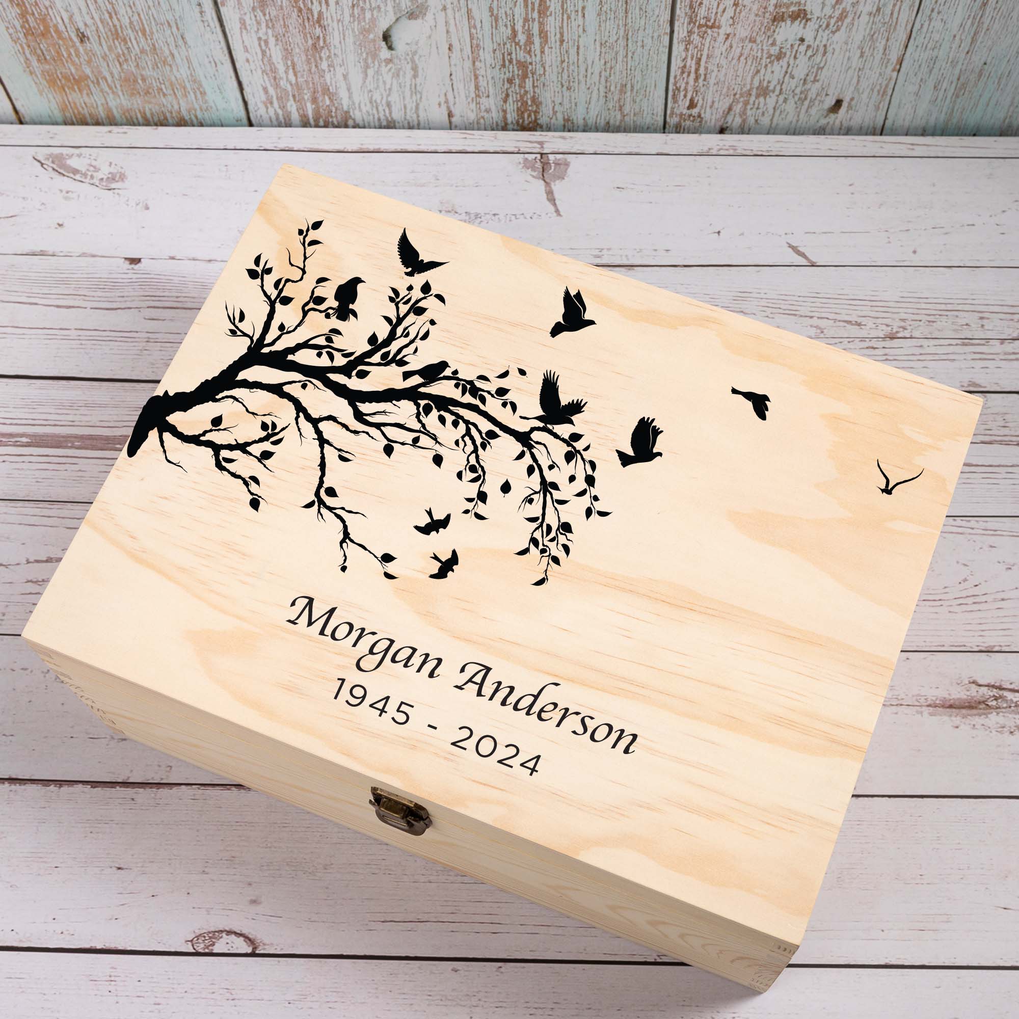 Personalised Wooden Keepsake box, Memory Box, Memorial or Remembrance of loved one.