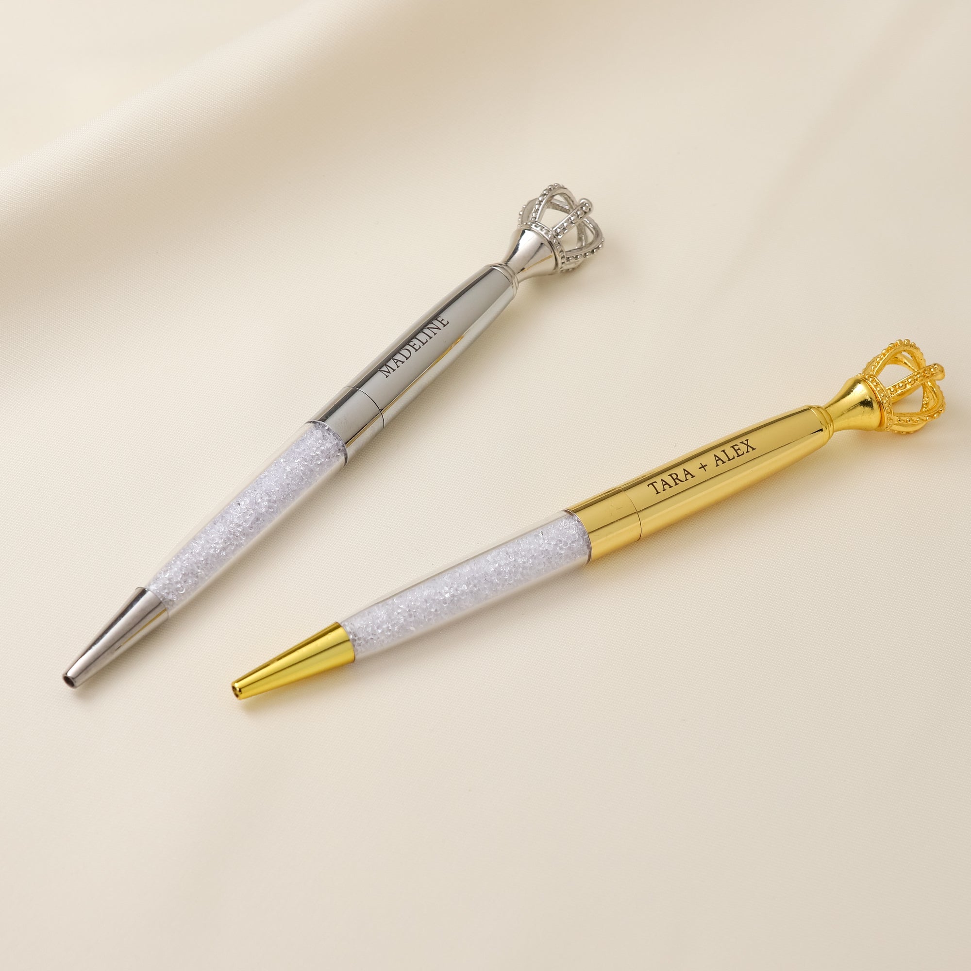 Personalised Crown Pens with Black Ink, Custom Pen for Bridesmaid Wedding Pens, Bridesmaid Gifts, Teacher or Student Gift - Personalised Pen - Younique Gifts Melbourne