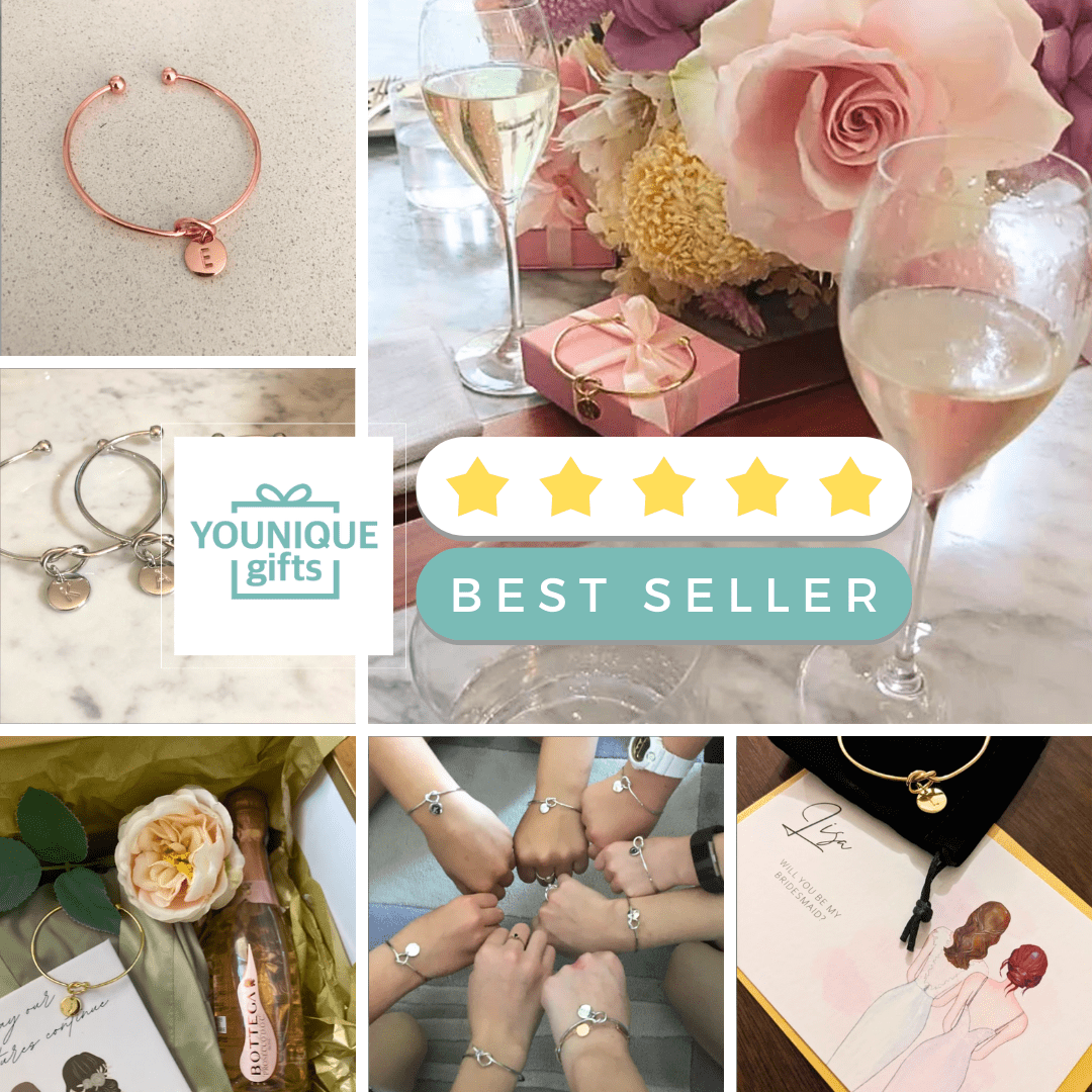Personalised Initial Bracelet, Bridesmaid Proposal Gift - Personalised Bracelet - Younique Gifts Melbourne