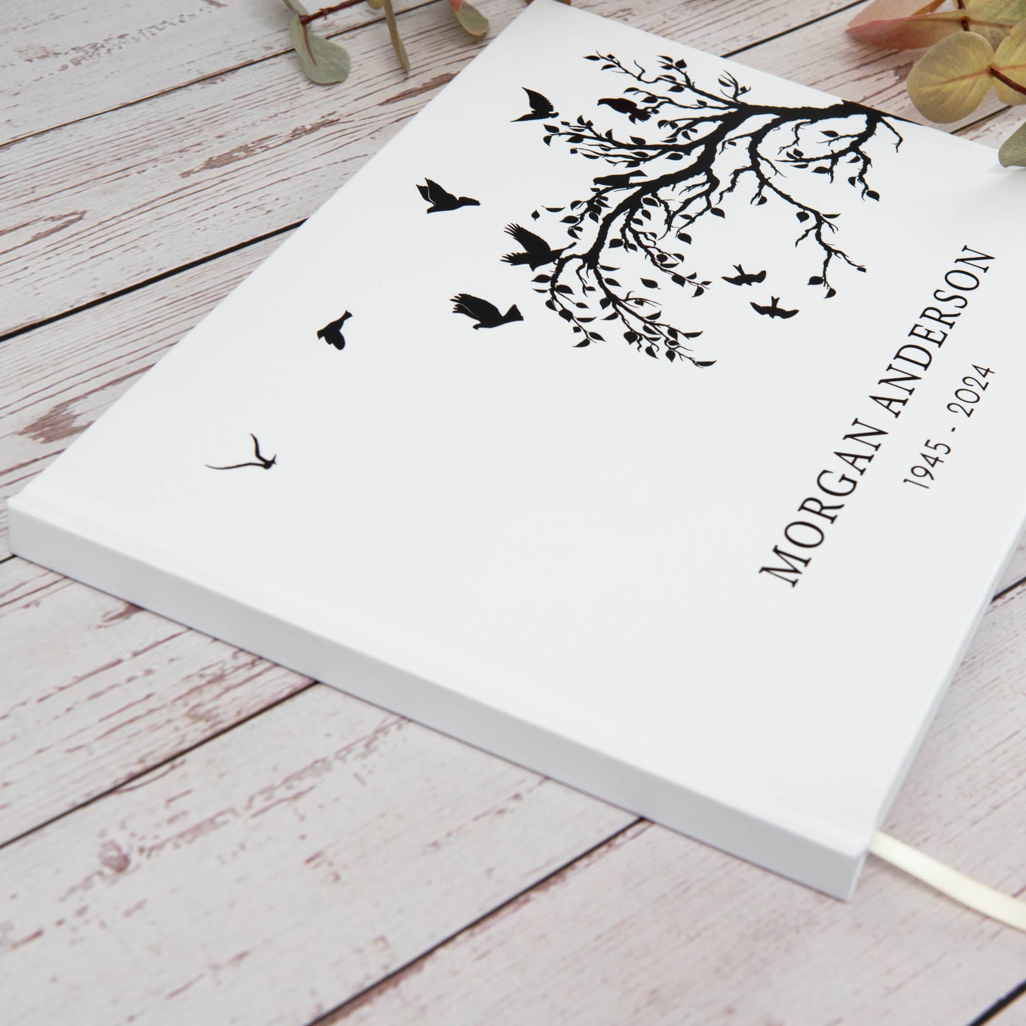 Personalised Memorial Remembrance Guest Book - Personalised Guest book - Younique Gifts Melbourne