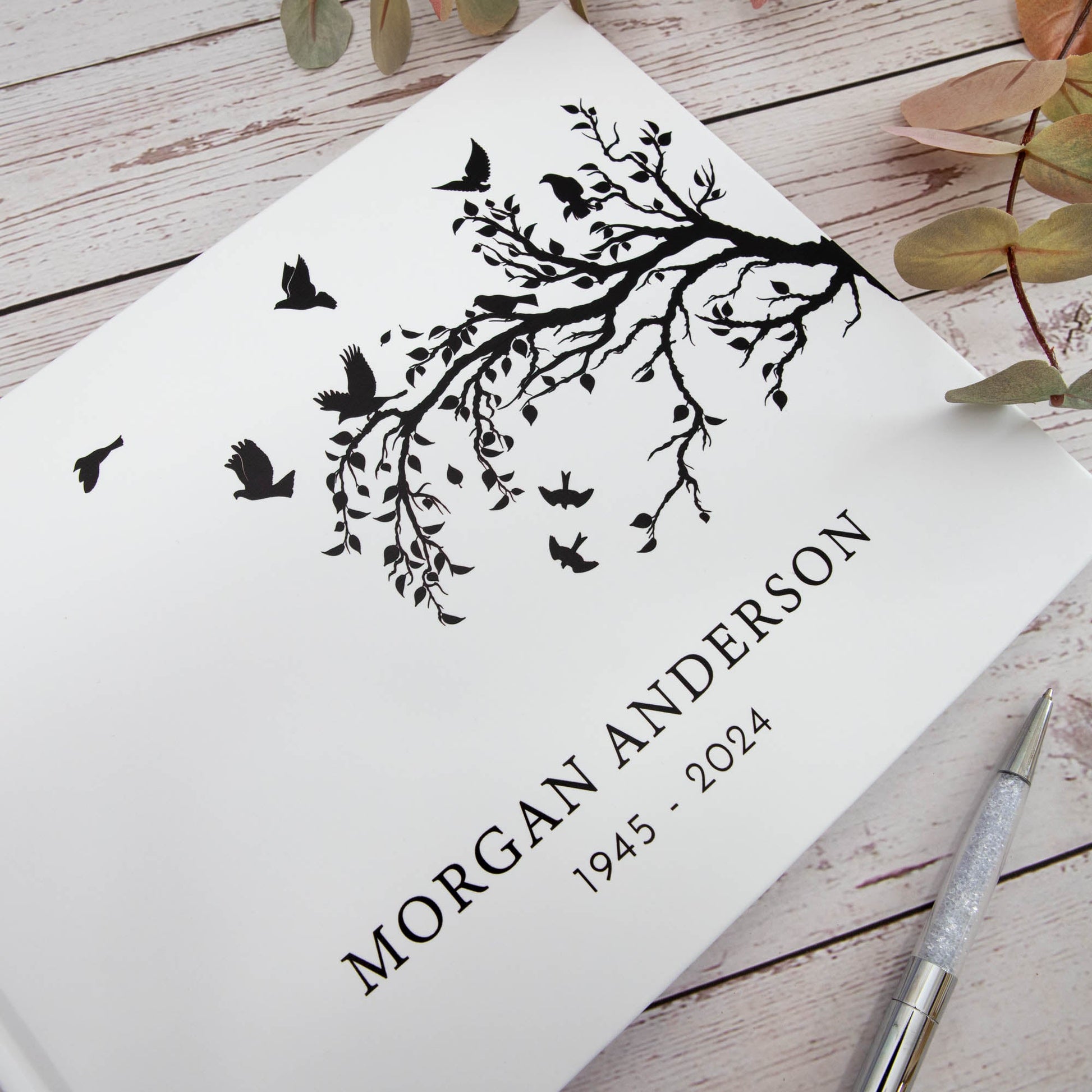 Personalised Memorial Remembrance Guest Book - Personalised Guest book - Younique Gifts Melbourne