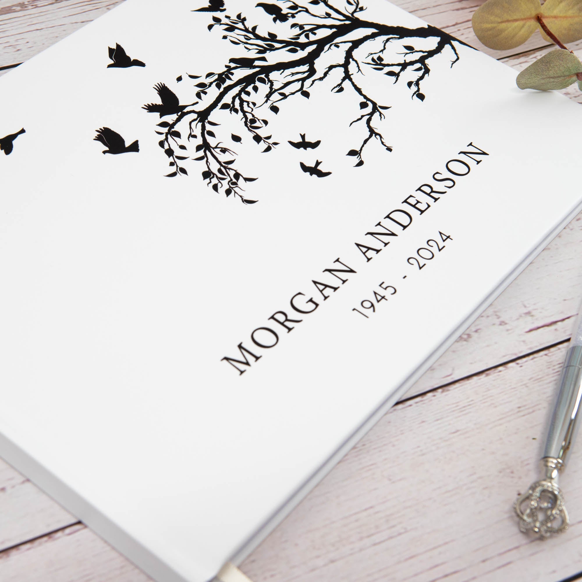 Personalised Memorial Remembrance Guest Book - Personalised Guest book - Younique Gifts Melbourne