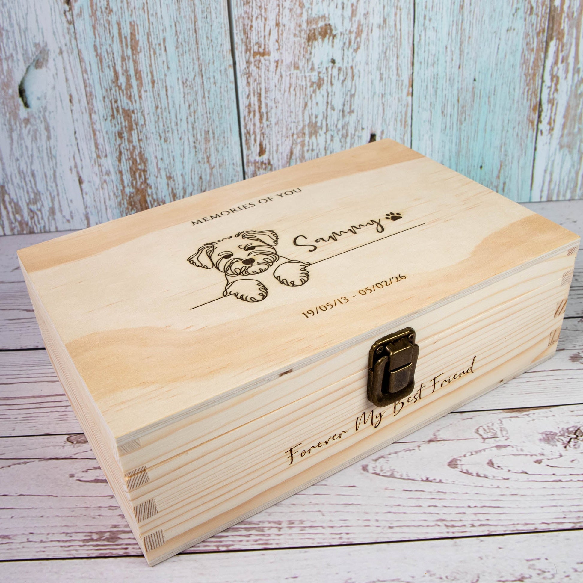 Personalised Pet Memorial Box, Remembrance Gift Loss of Dogs and Cats - Younique Gifts
