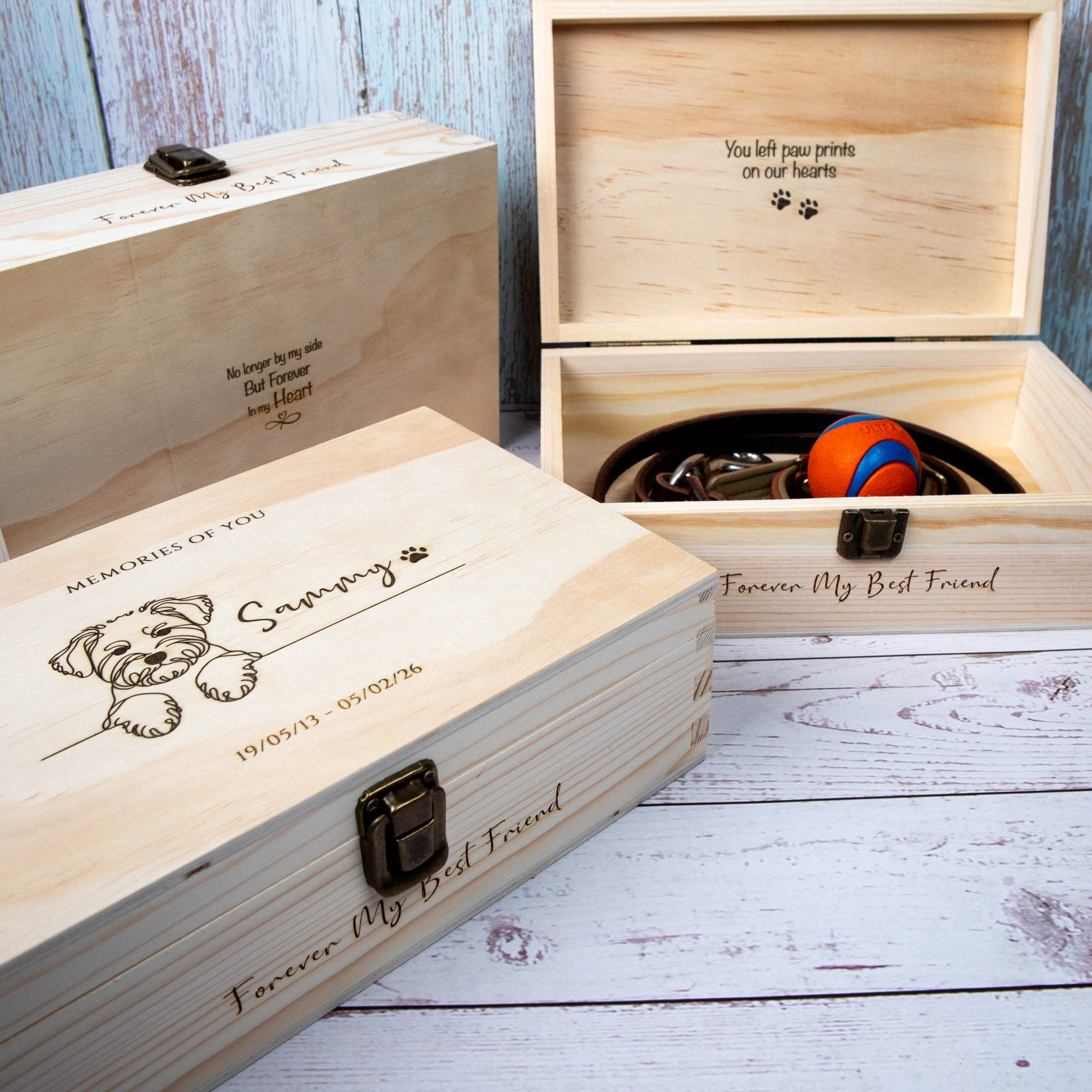 Personalised Pet Memorial Box, Remembrance Gift Loss of Dogs and Cats - Younique Gifts