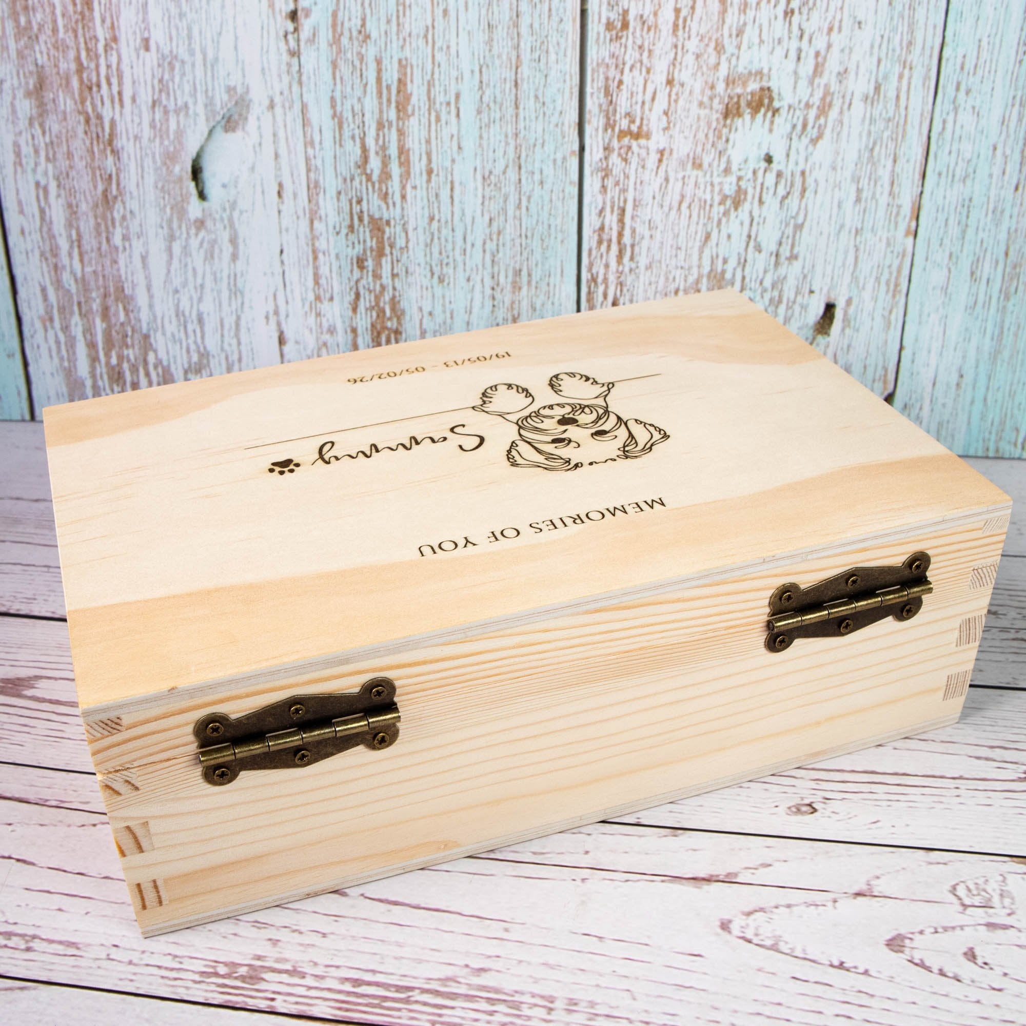 Personalised Pet Memorial Box, Remembrance Gift Loss of Dogs and Cats - Younique Gifts
