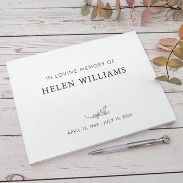 Personalised Remembrance Memorial Guest Book - Personalised Guest book - Younique Gifts Melbourne