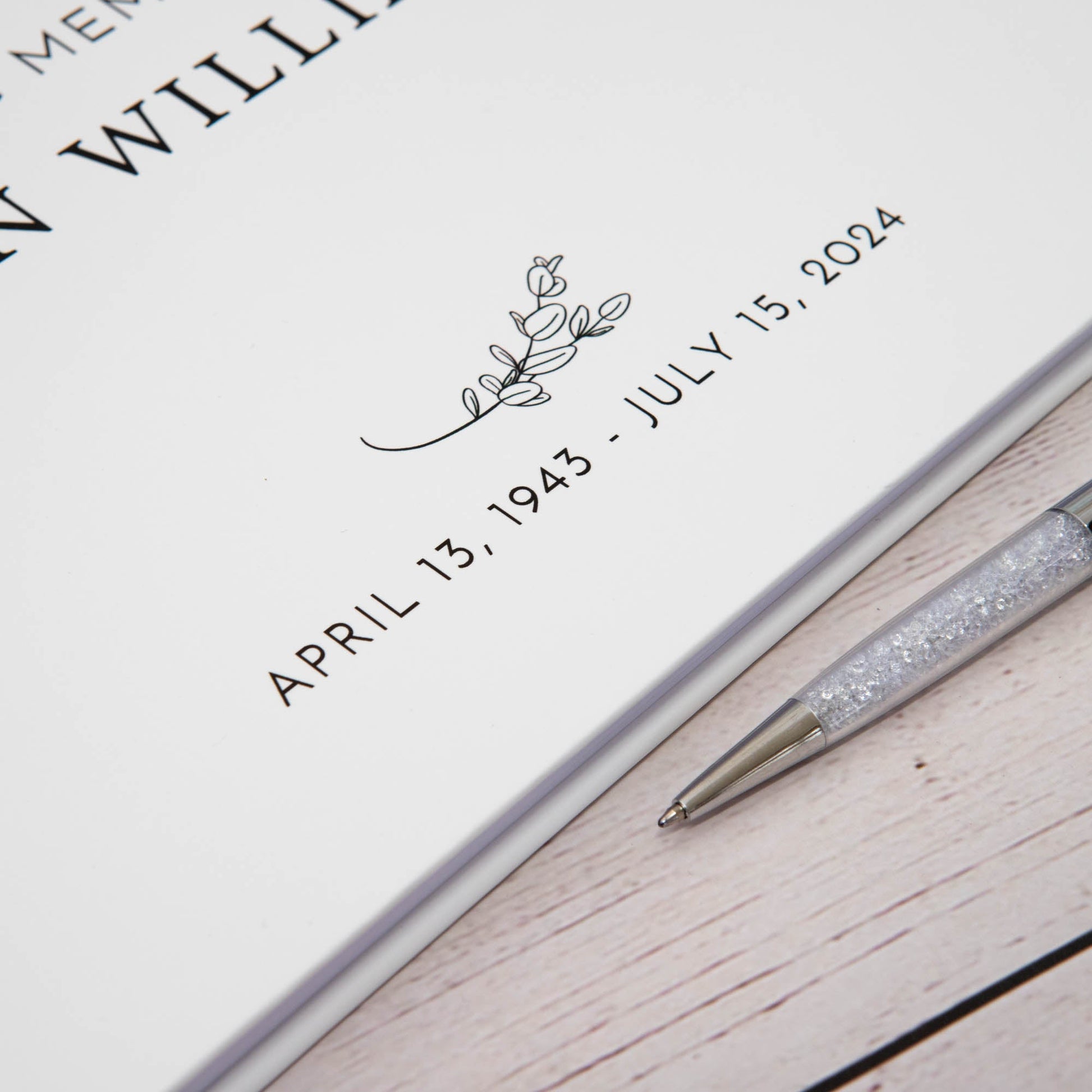 Personalised Remembrance Memorial Guest Book - Personalised Guest book - Younique Gifts Melbourne
