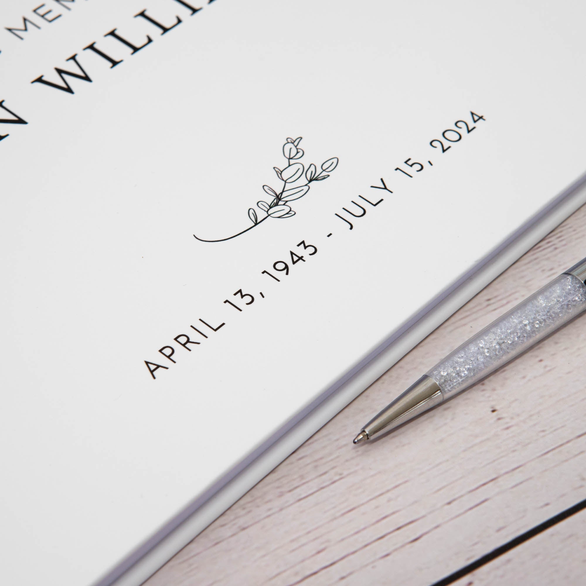 Personalised Remembrance Memorial Guest Book - Personalised Guest book - Younique Gifts Melbourne