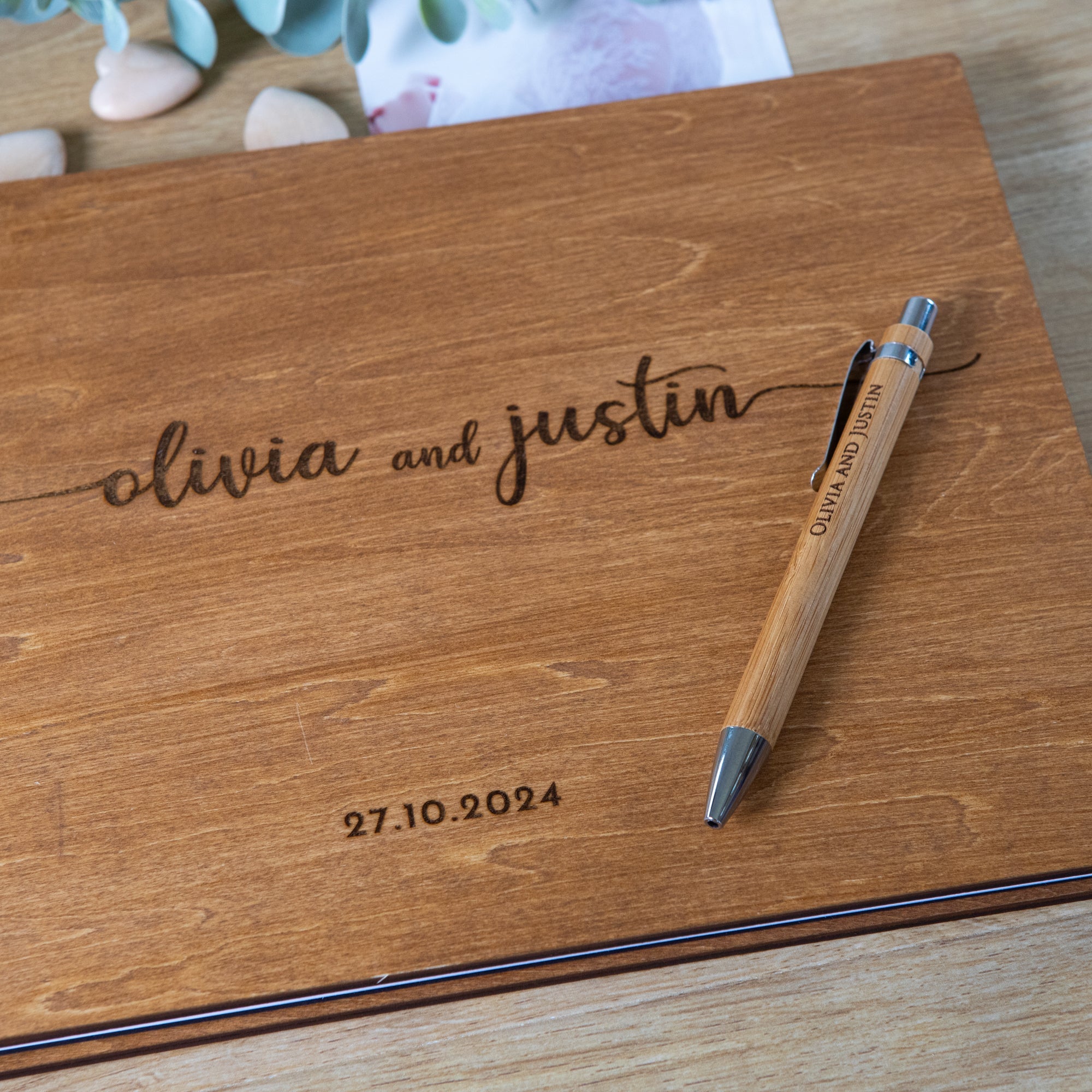 Personalised Wedding Guest Book Australia – Handmade Wedding Keepsake - Personalised Guest book - Younique Gifts Melbourne