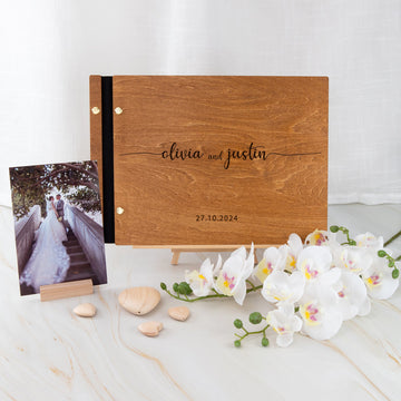 Personalised Wedding Guest Book Australia – Handmade Wedding Keepsake - Personalised Guest book - Younique Gifts Melbourne
