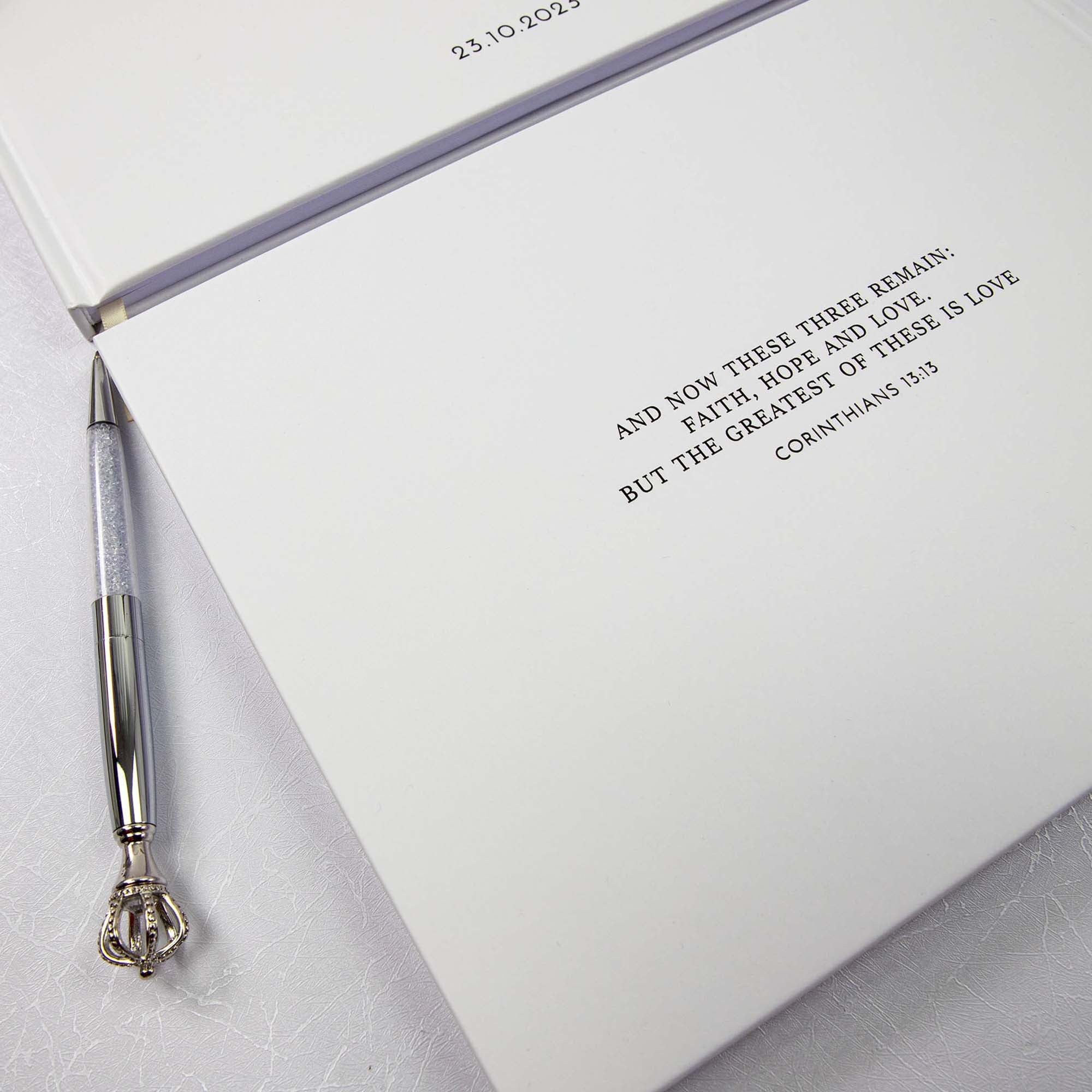 Custom Wedding Guest Book – Personalised Cover with Couple’s Names - Personalised Guest book - Younique Gifts Melbourne
