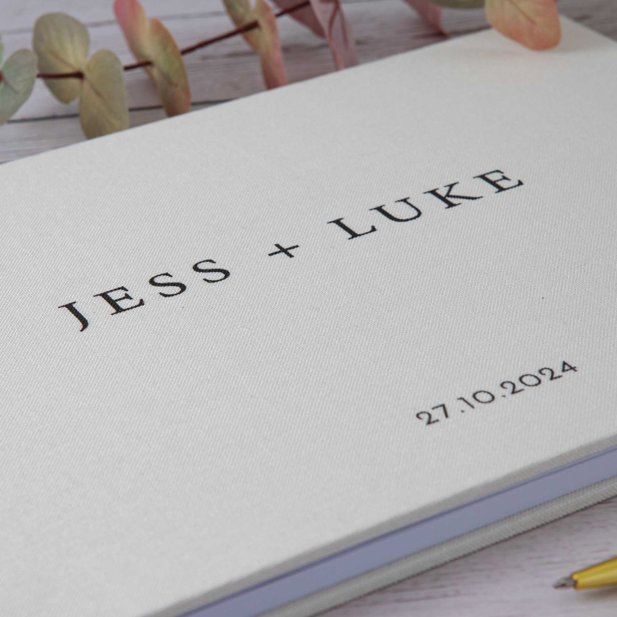 Personalised Wedding Guest Book – Custom Names & Date | Elegant Keepsake - Personalised Guest book - Younique Gifts Melbourne