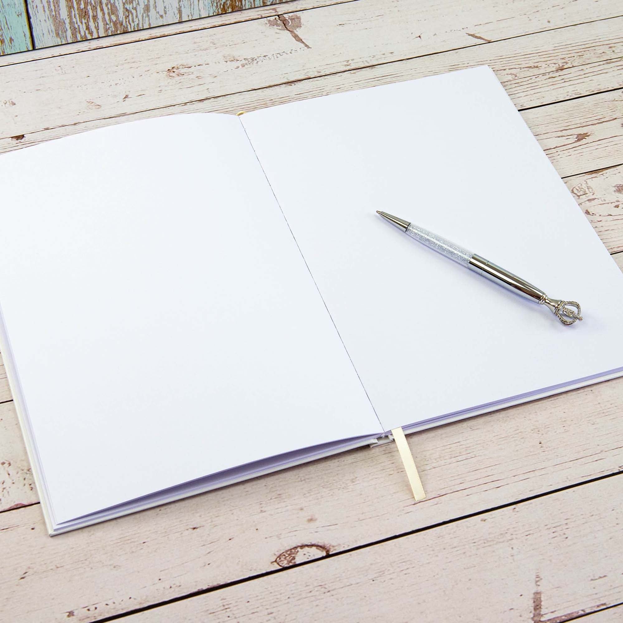 Personalised Wedding Guest Book, Gold Texts Portrait - Personalised Guest book - Younique Gifts Melbourne