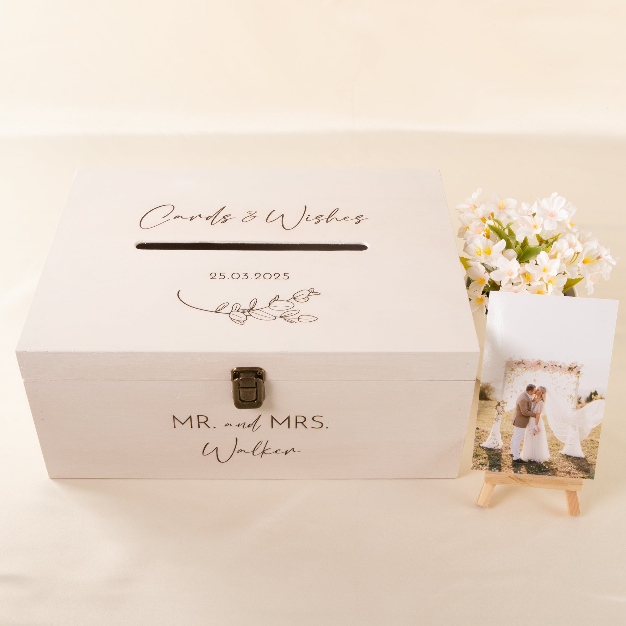 Personalised White Wishing Well Box - Younique Gifts