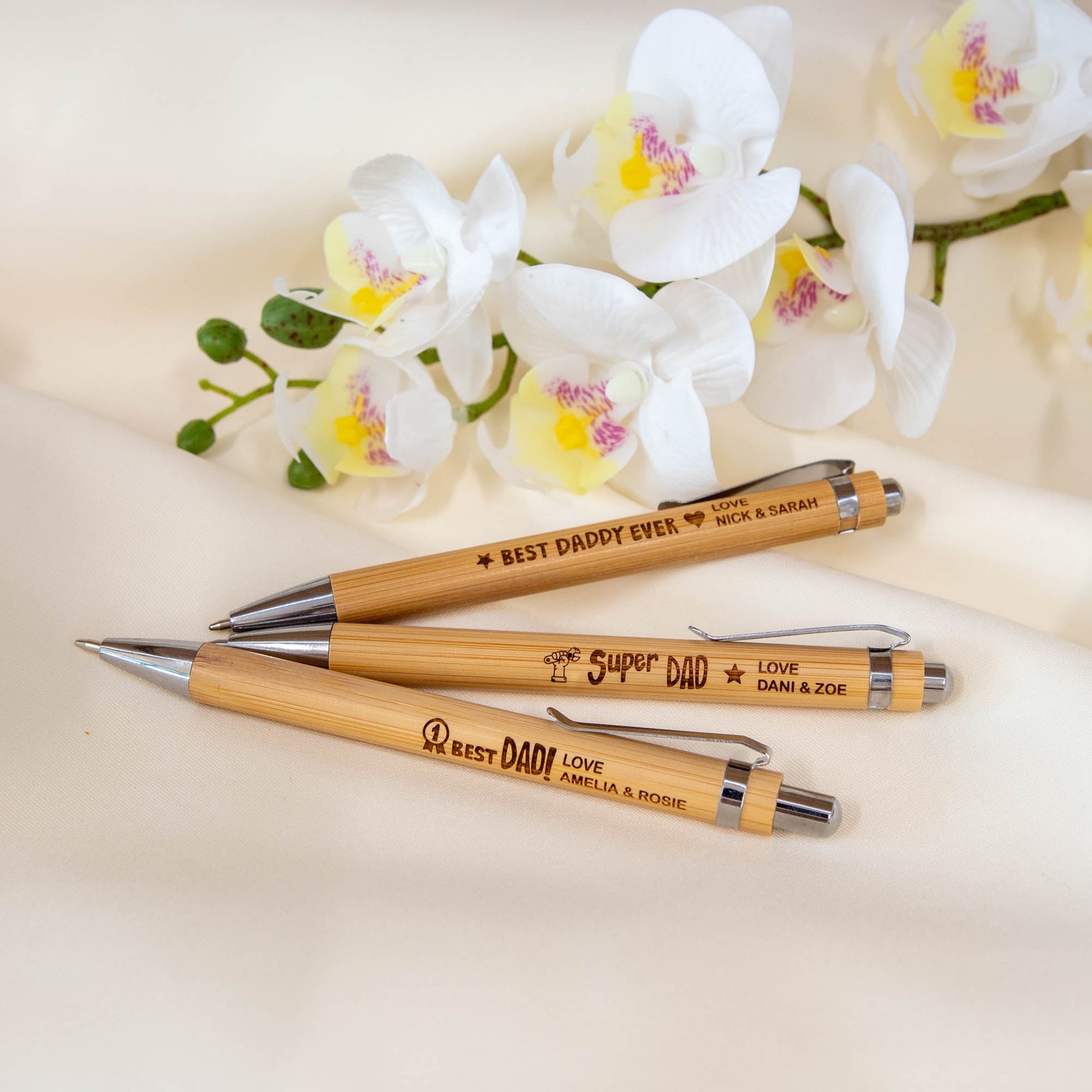 Personalised Wooden Ball Point Pen, Laser Engraved Bamboo Pen Father's Day Gift - Personalised Pen - Younique Gifts Melbourne