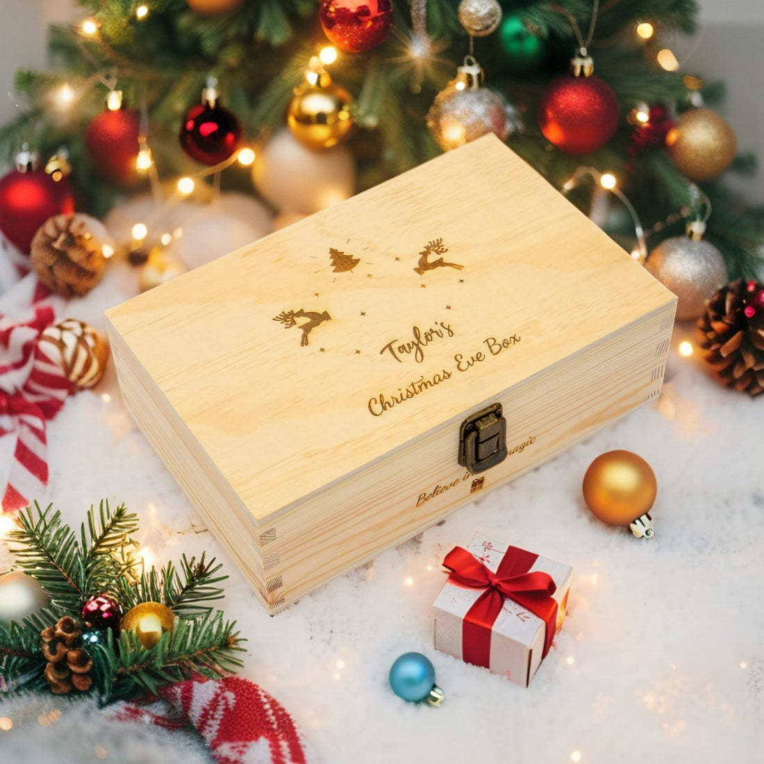 Personalised Wooden Christmas Eve box, Keepsake box - Personalised Keepsake Box - Younique Gifts Melbourne