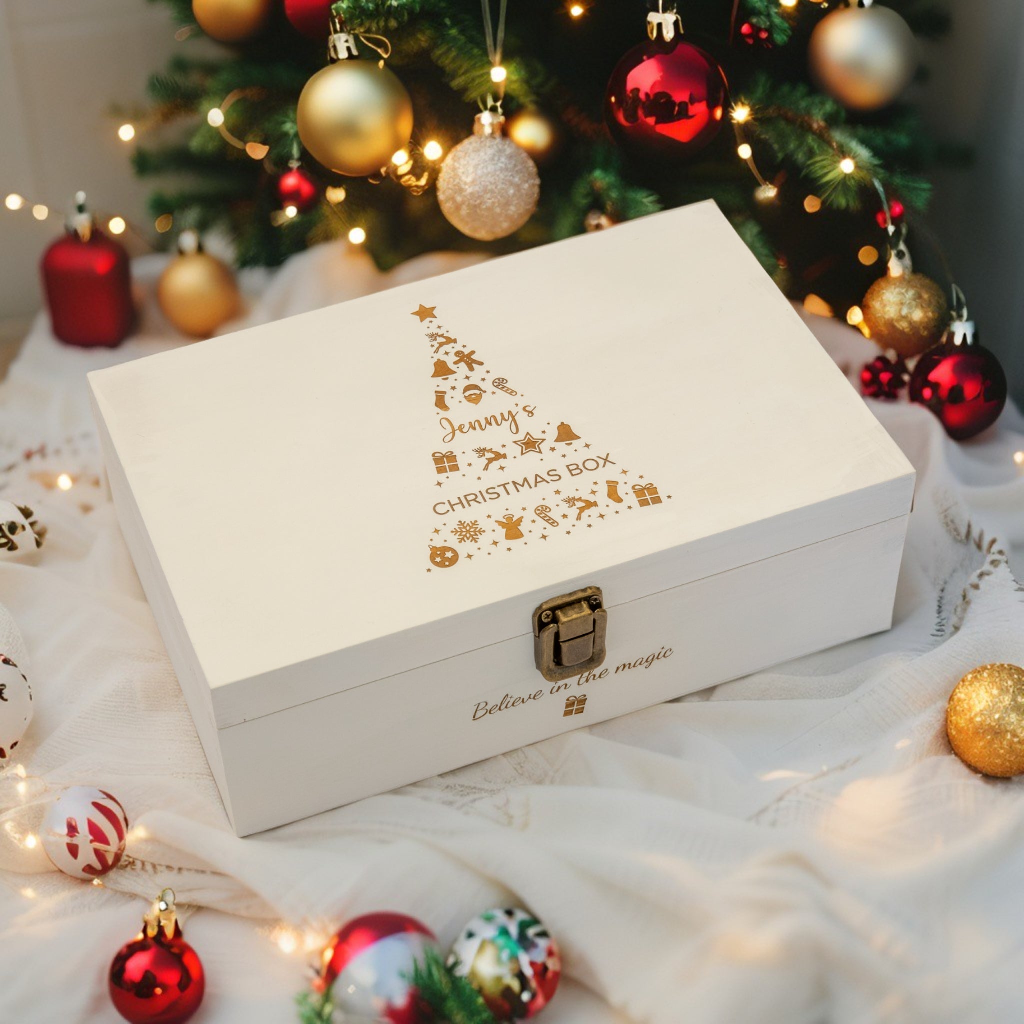 Personalised Wooden Christmas Eve box, Keepsake box - Personalised Keepsake Box - Younique Gifts Melbourne
