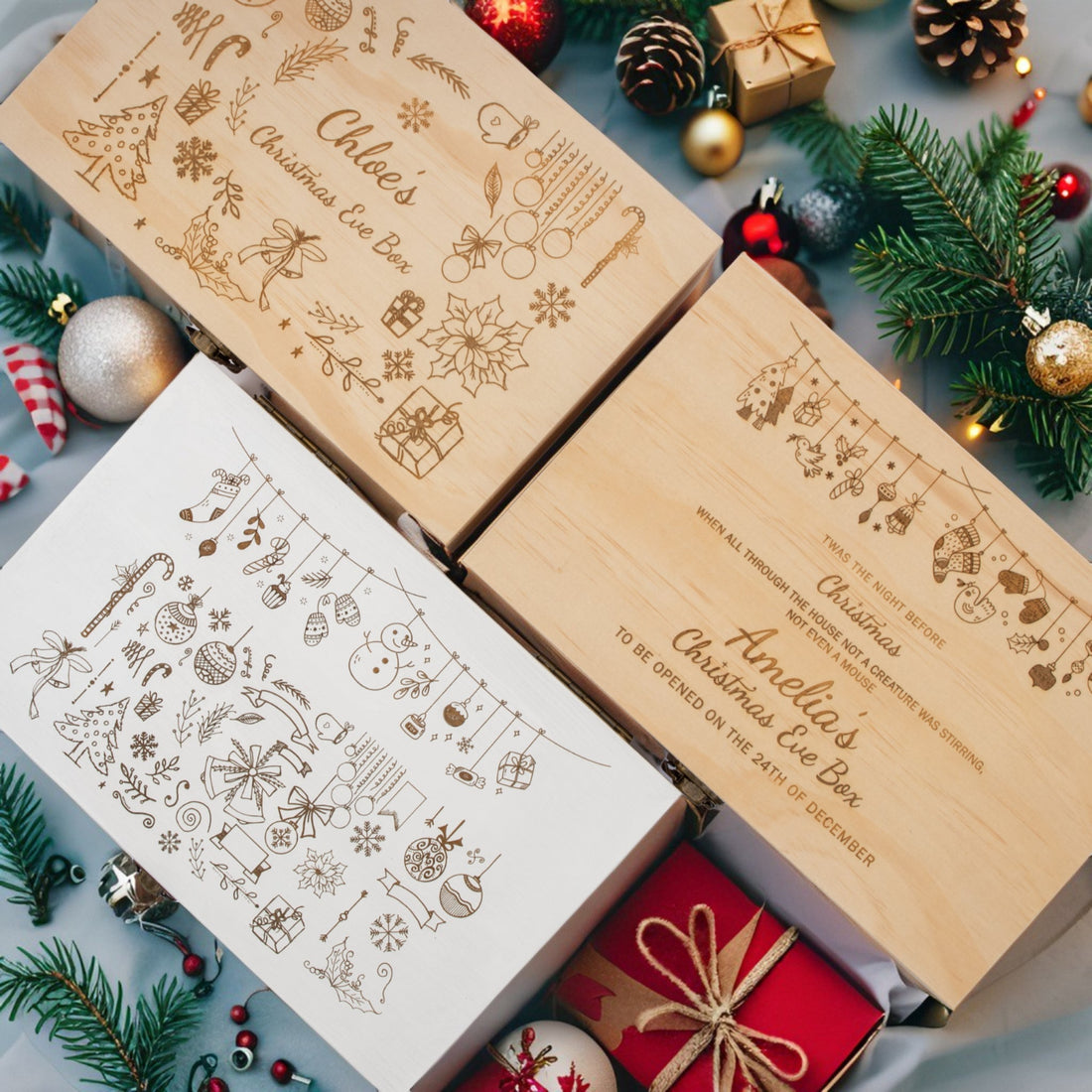 Personalised Wooden Christmas Eve box, Keepsake box - Personalised Keepsake Box - Younique Gifts Melbourne