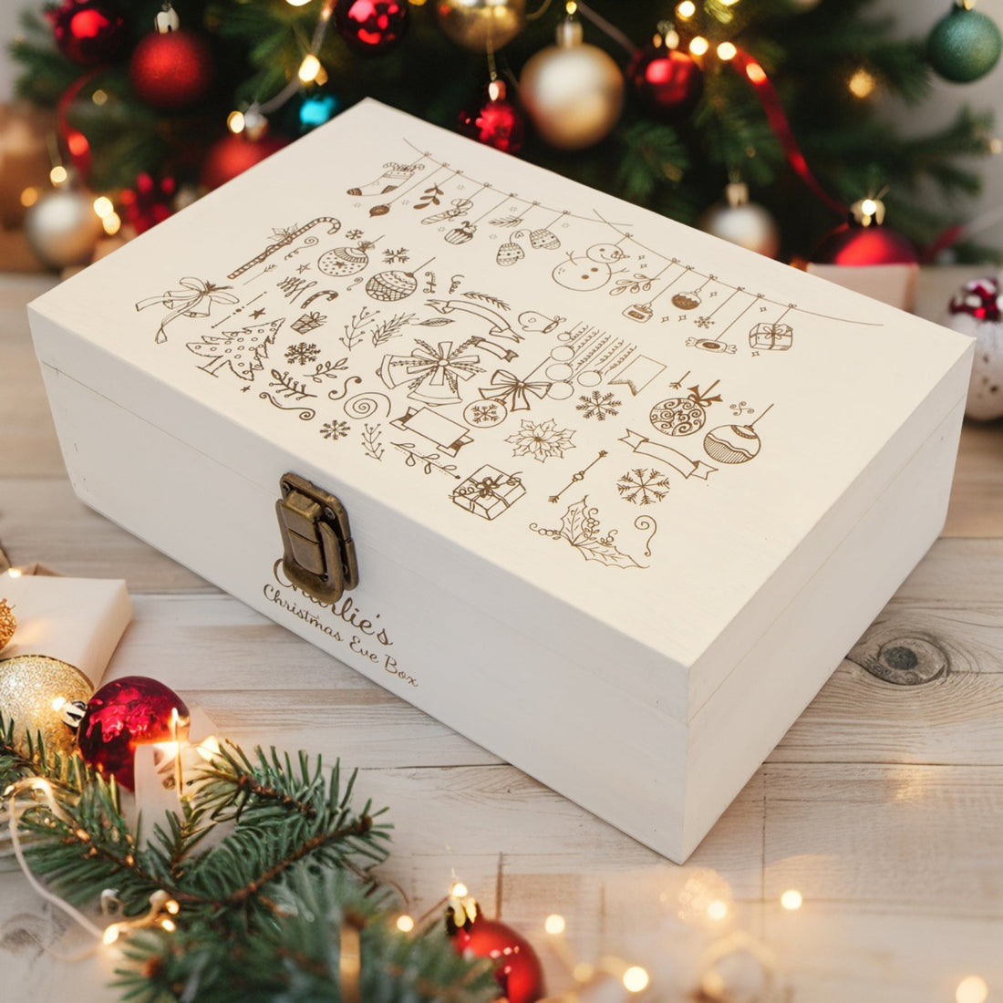 Personalised Wooden Christmas Eve box, Keepsake box - Personalised Keepsake Box - Younique Gifts Melbourne