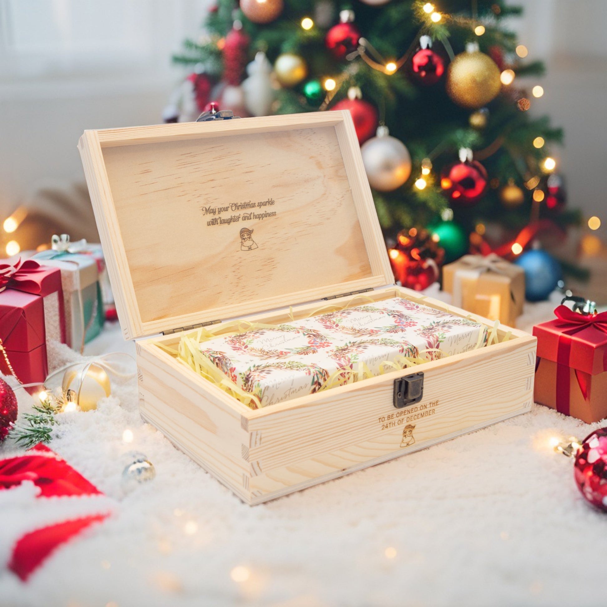 Personalised Wooden Christmas Eve box, Keepsake box - Personalised Keepsake Box - Younique Gifts Melbourne
