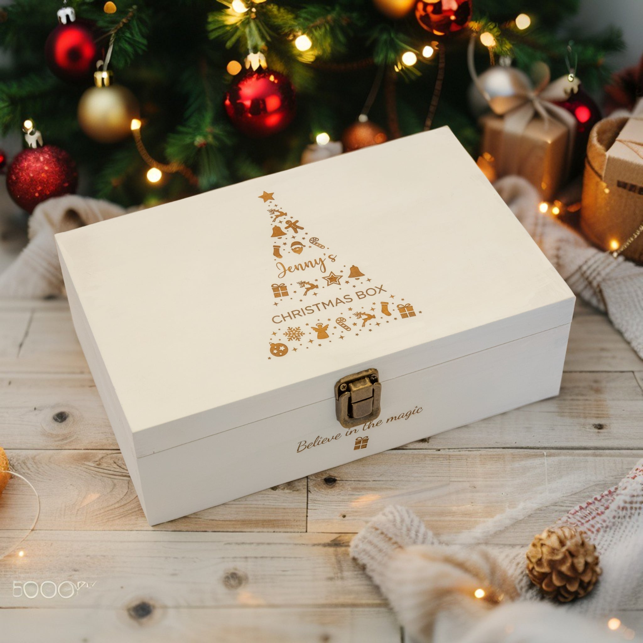 Personalised Wooden Christmas Eve box, Keepsake box - Personalised Keepsake Box - Younique Gifts Melbourne