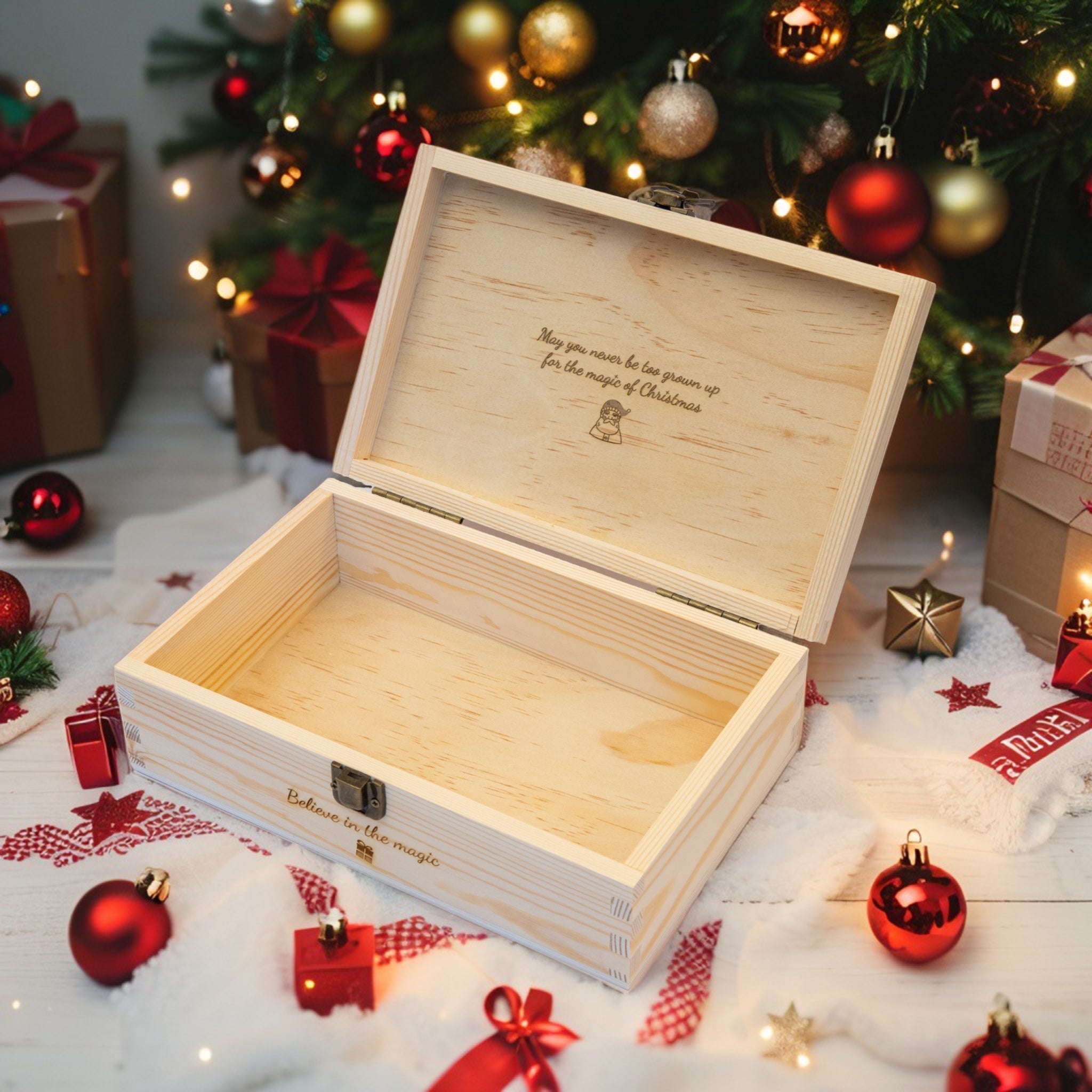 Personalised Wooden Christmas Eve box, Keepsake box - Personalised Keepsake Box - Younique Gifts Melbourne