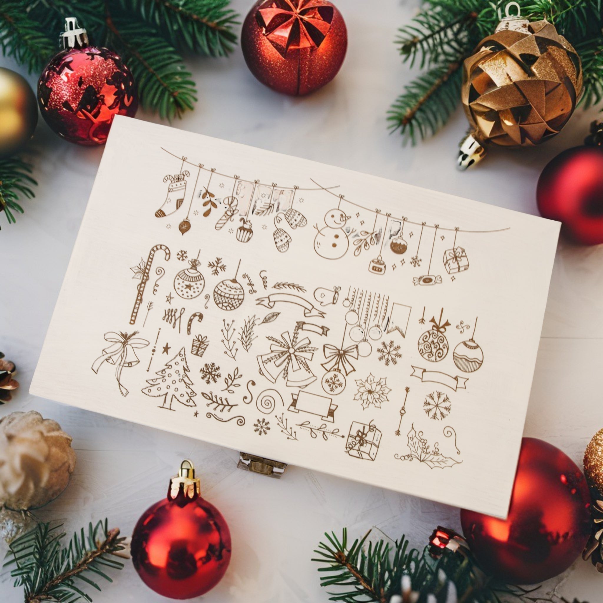 Personalised Wooden Christmas Eve box, Keepsake box - Personalised Keepsake Box - Younique Gifts Melbourne