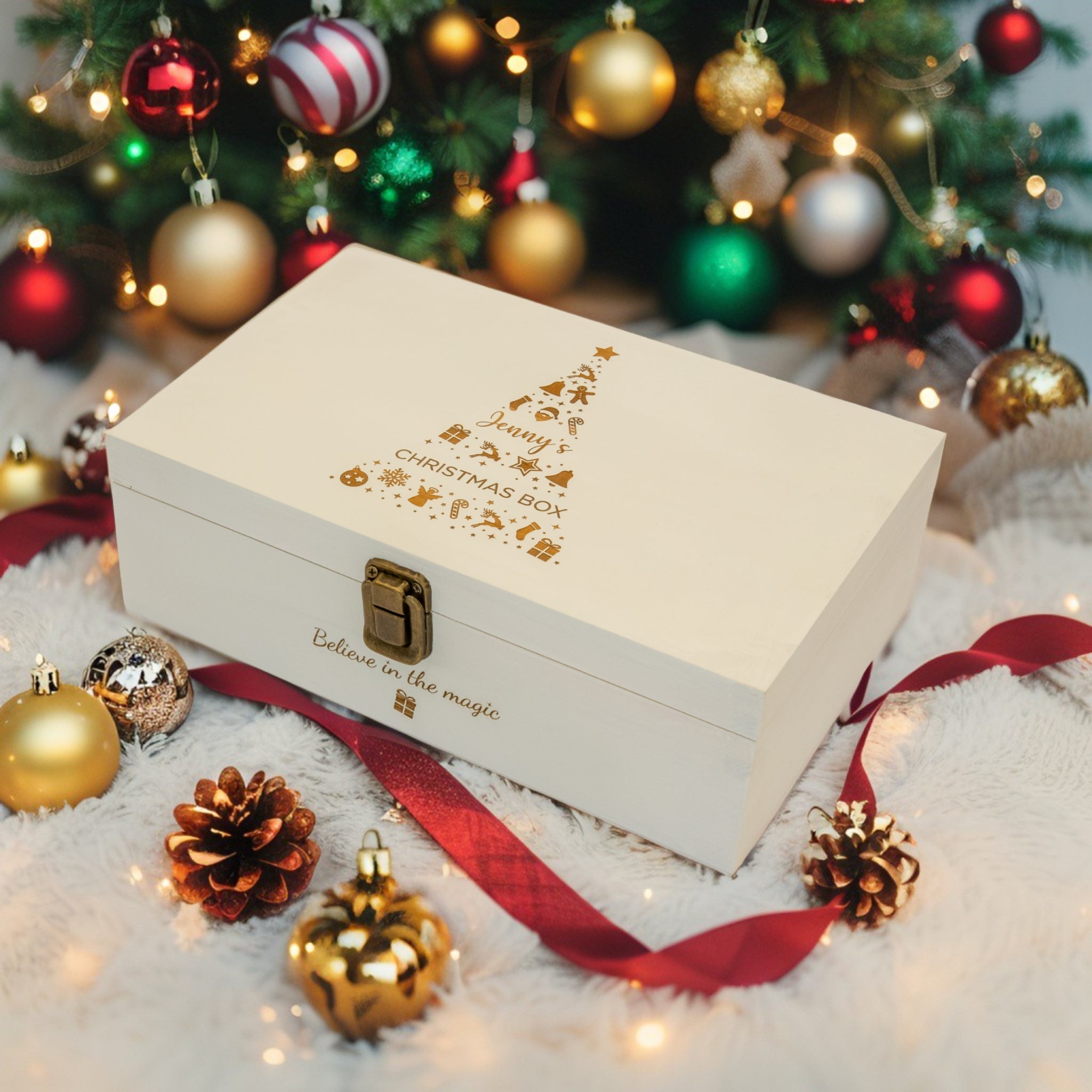 Personalised Wooden Christmas Eve box, Keepsake box - Personalised Keepsake Box - Younique Gifts Melbourne